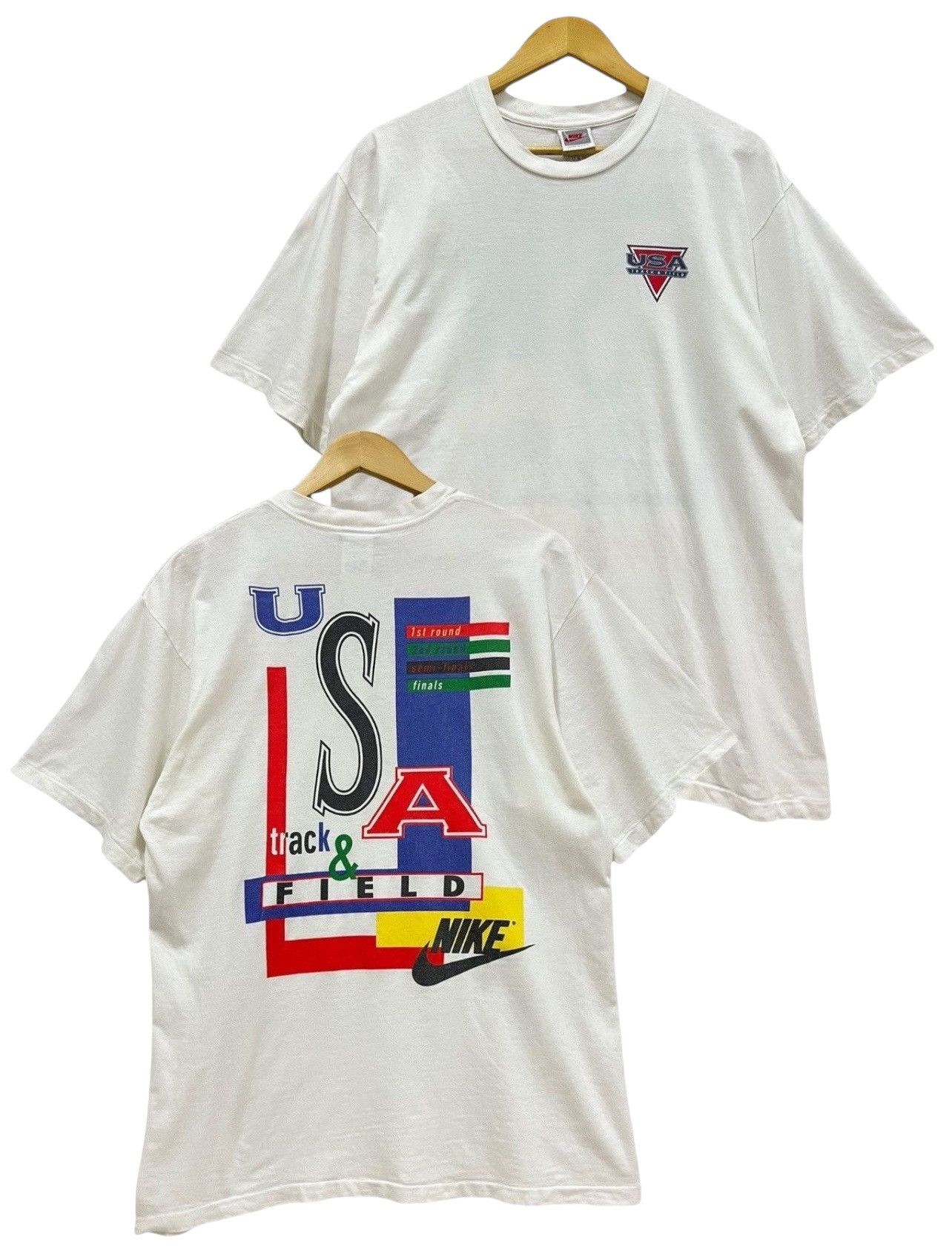 Vintage Vintage 90s NIKE Made in USA Big Logo Backhit Large Size US L / EU 52-54 / 3 - 1 Thumbnail