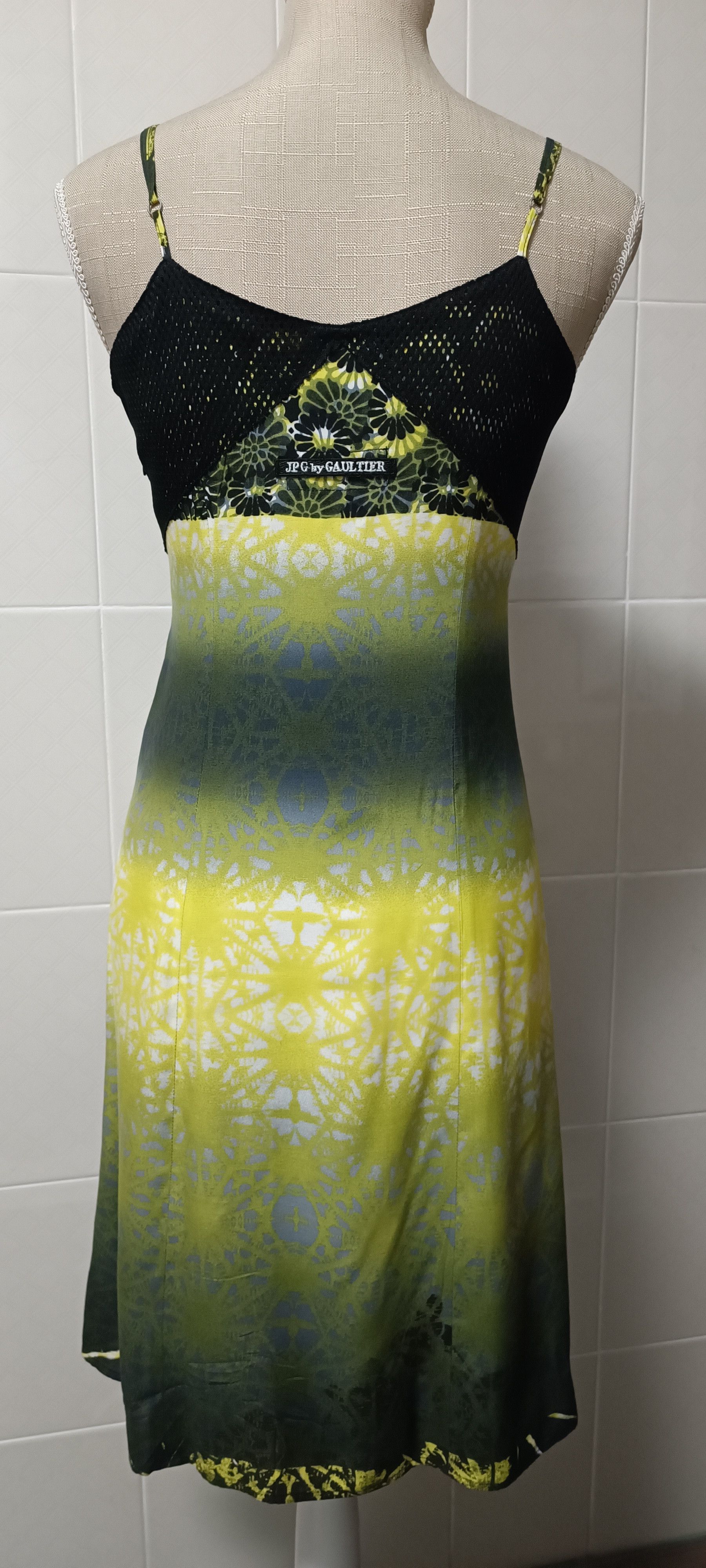 Jean Paul Gaultier SS2000 - Psychedelic print midi dress Size S / US 4 / IT 40 - 14 Thumbnail