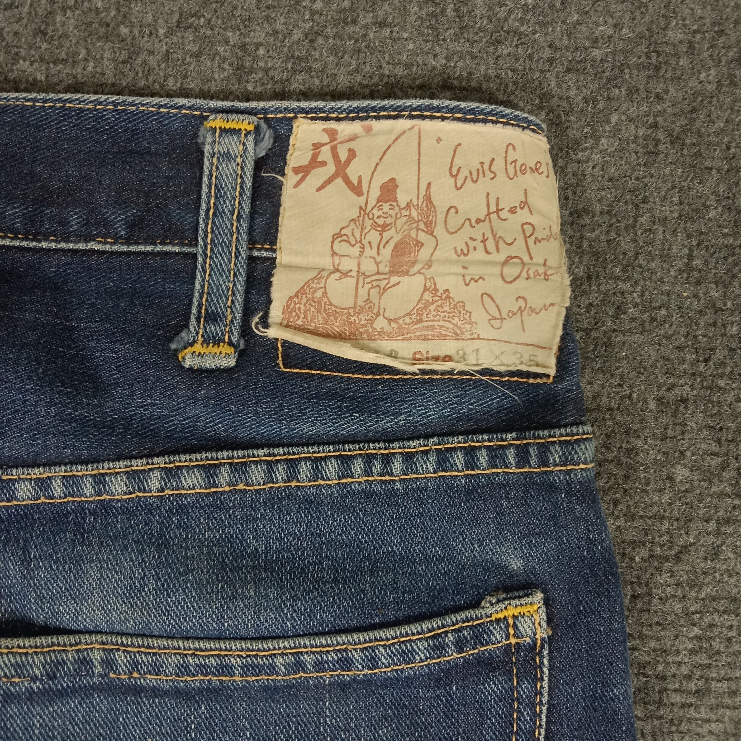 Evisu × Vintage Evis Japanese Brand Daicock Custom Art Bootcut Jeans Size 30" / US 8 / IT 44 - 2 Thumbnail