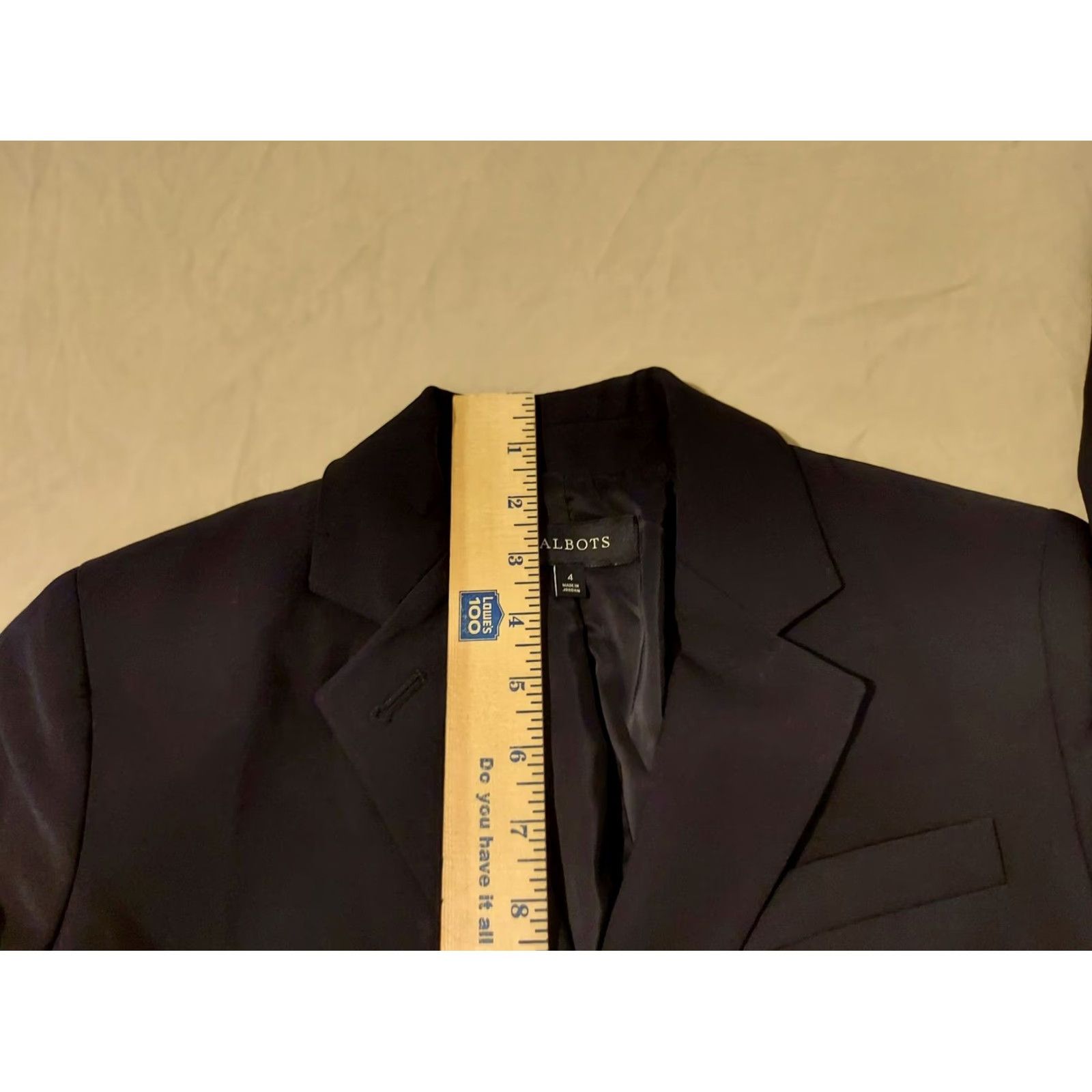 Talbots VINTAGE Womens Talbots Wool Jacket Blazer 4 Black Size S / US 4 / IT 40 - 5 Thumbnail
