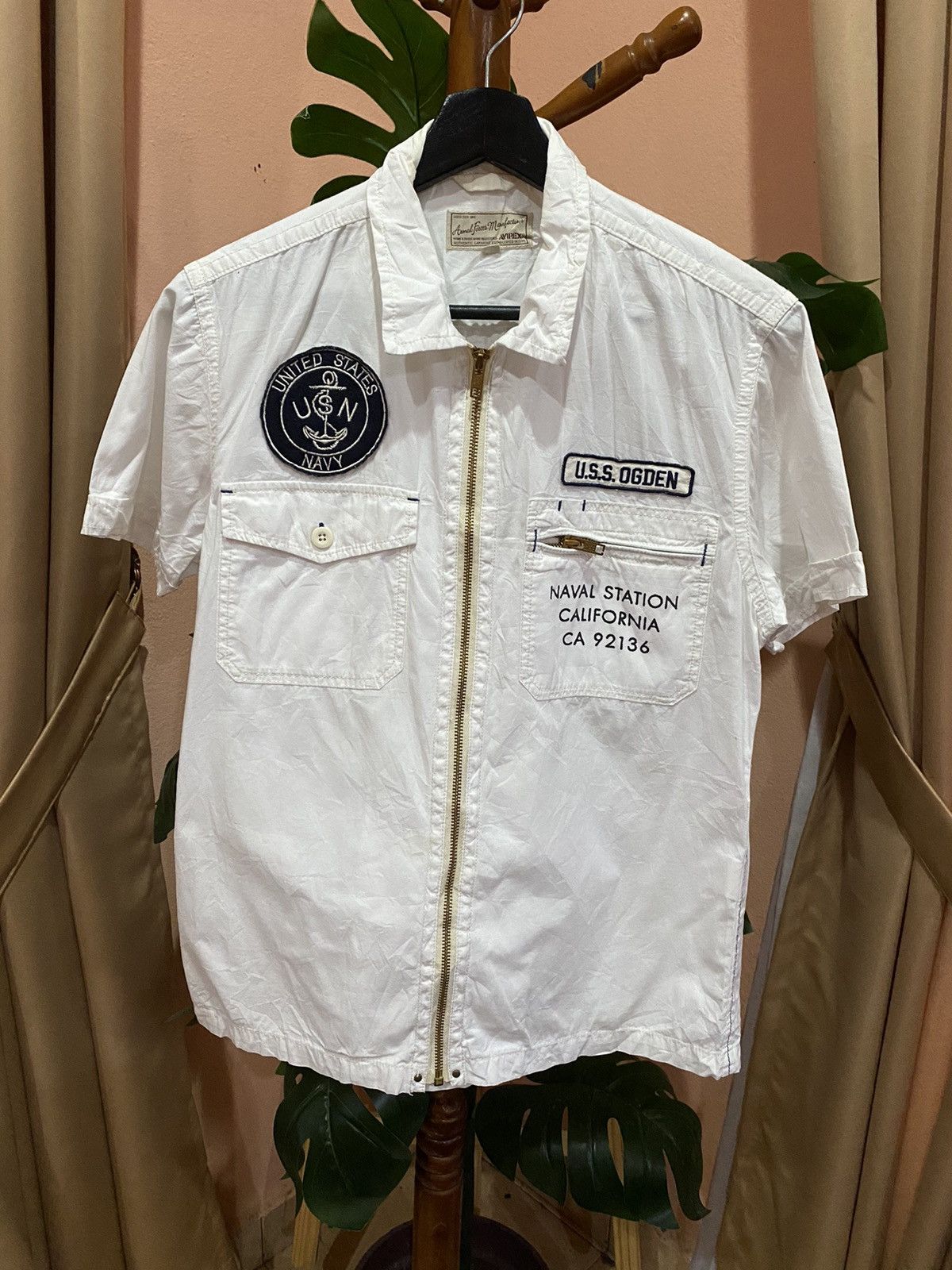 Avirex VINTAGE AVIREX US NAVY NAVAL AIR STA ZIPPER SHIRT Size US M / EU 48-50 / 2 - 2 Thumbnail