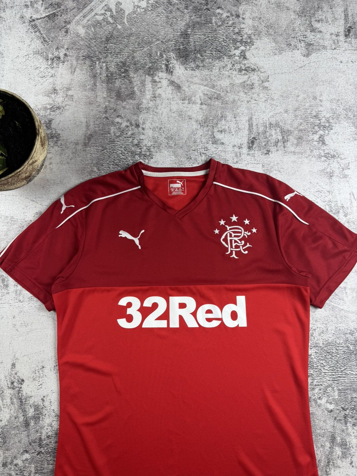 Puma Rangers Glasgow 2016/2017 Red Home Puma Soccer Football T Shirt Jersey Kit Size US L / EU 52-54 / 3 - 5 Thumbnail