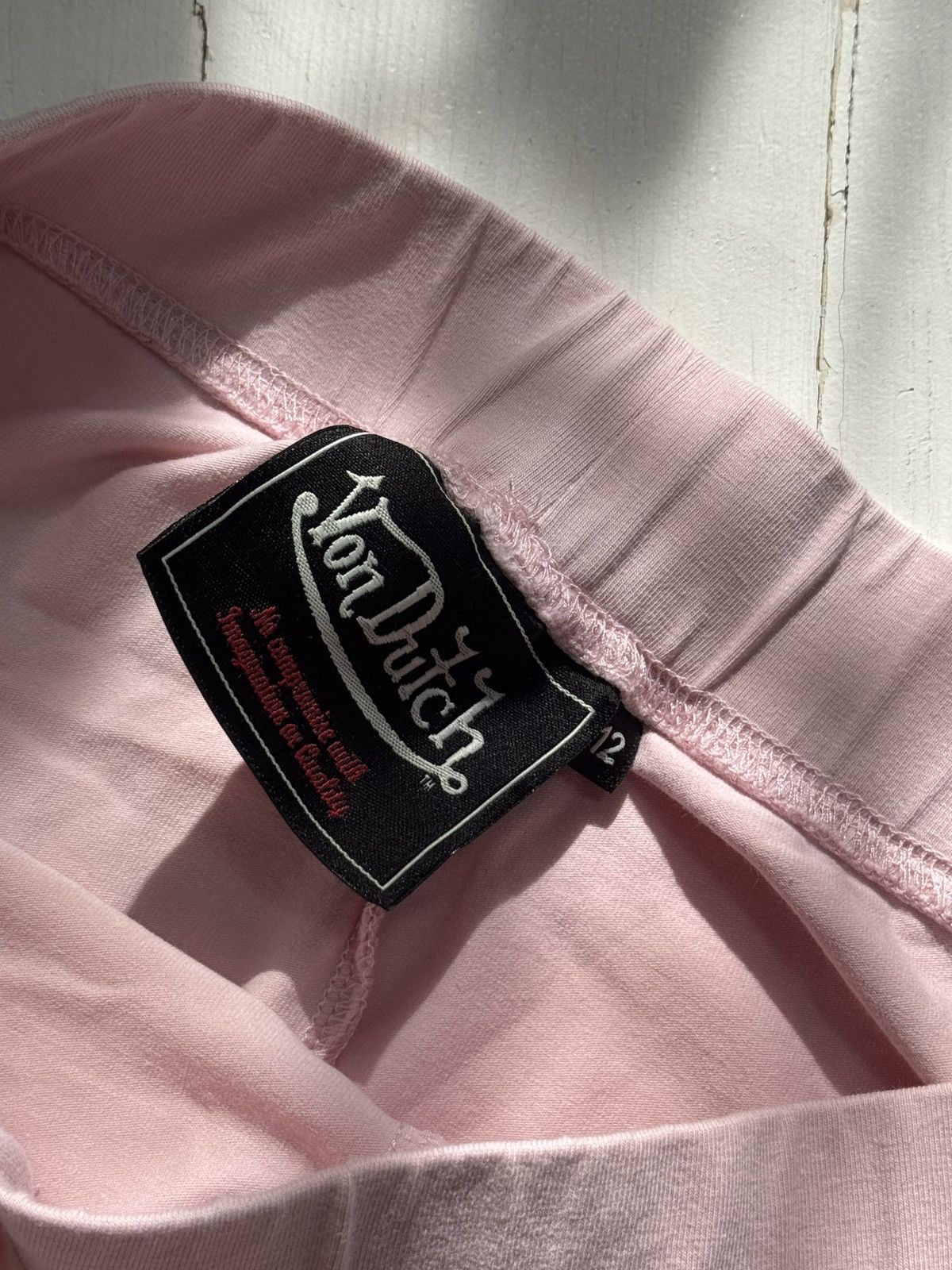 Von Dutch VINTAGE VON DUTCH PINK 2000s LEGGINGS Size 30" / US 8 / IT 44 - 5 Thumbnail