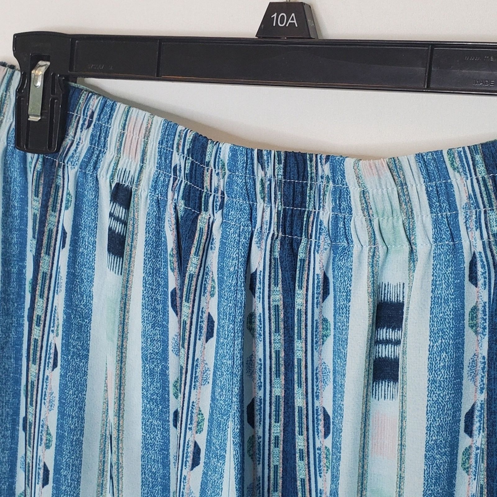 Bcbgmaxazria VINTAGE BCBGMAXAZRIA Y2K Cedric Blue Abstract Print Pants Size 28" / US 6 / IT 42 - 7 Thumbnail