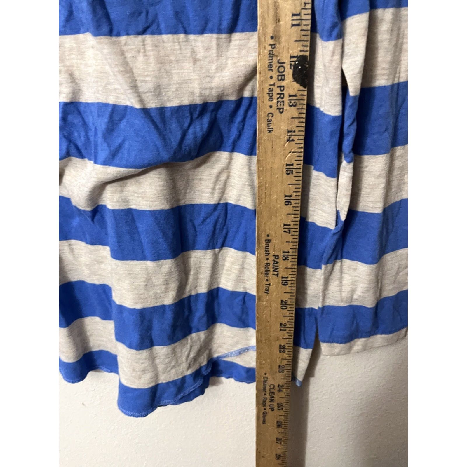 Vintage VINTAGE C&C CALIFORNIA Knit Top Shirt Henley 3/4 Sleeve Gray Blue Striped S Womens SKU: C&C Size S / US 4 / IT 40 - 4 Thumbnail