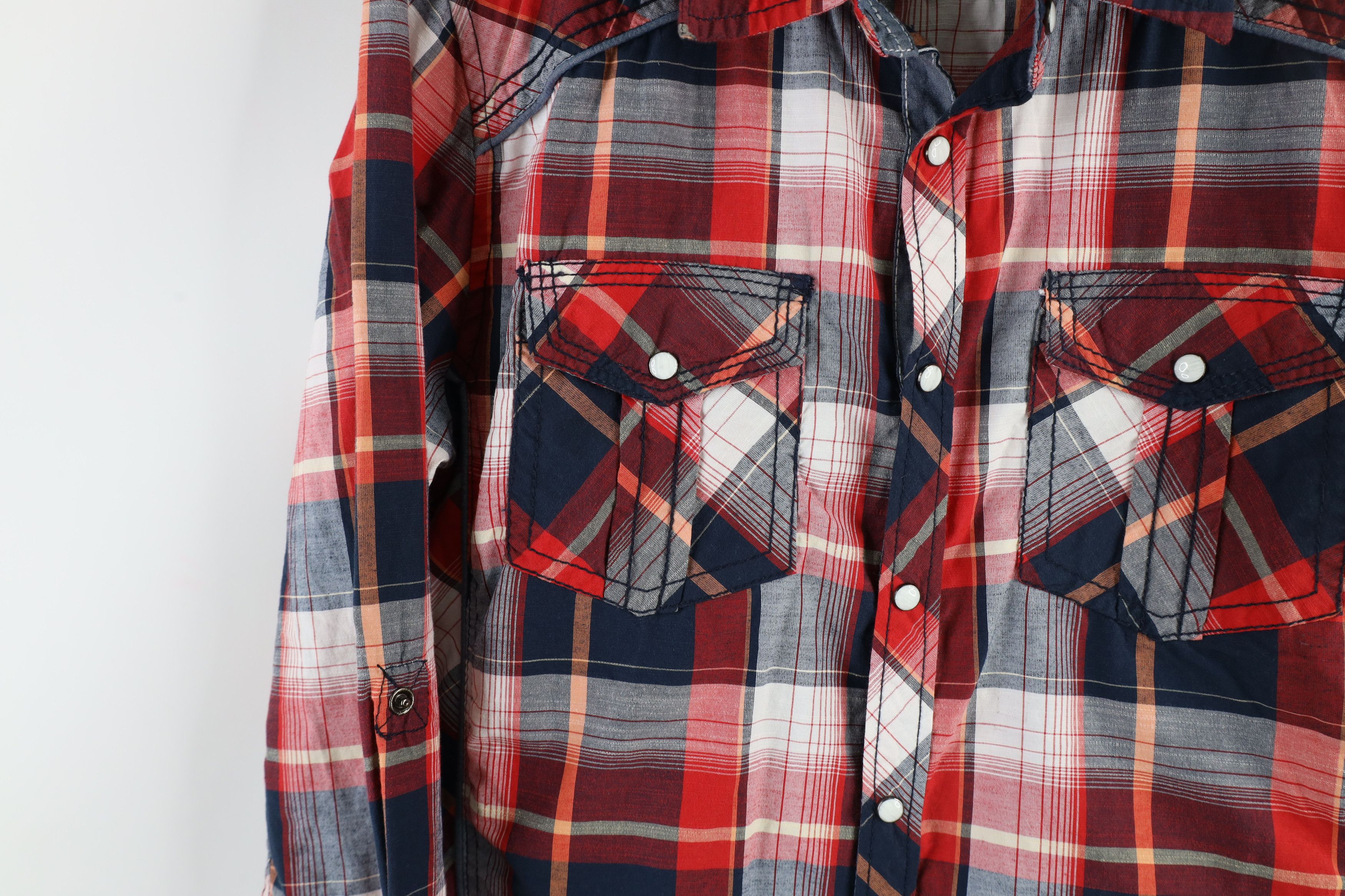 Vintage Buckle BKE Fit Thick Stitch MMA Fighting Button Shirt Plaid Size US M / EU 48-50 / 2 - 6 Thumbnail