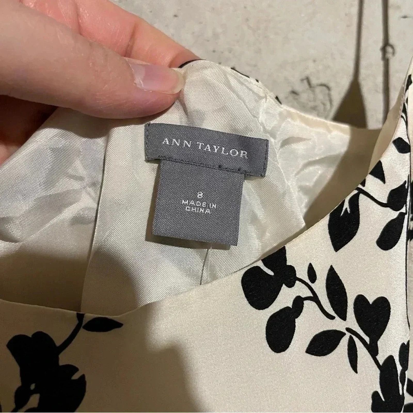 Ann Taylor Ann Taylor Silk Dress Black & Cream NWT Size 8 Lined Size M / US 6-8 / IT 42-44 - 3 Thumbnail