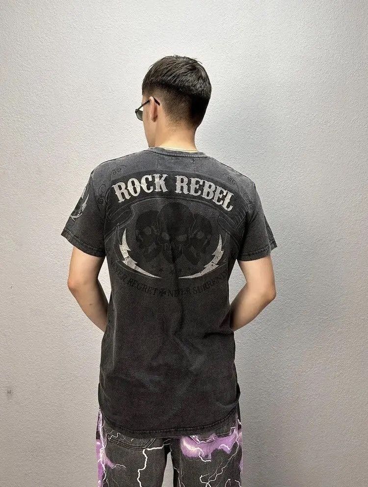 Band Tees Affliction Style Rock Rebel AOP Band Tee Y2K Size US M / EU 48-50 / 2 - 6 Thumbnail