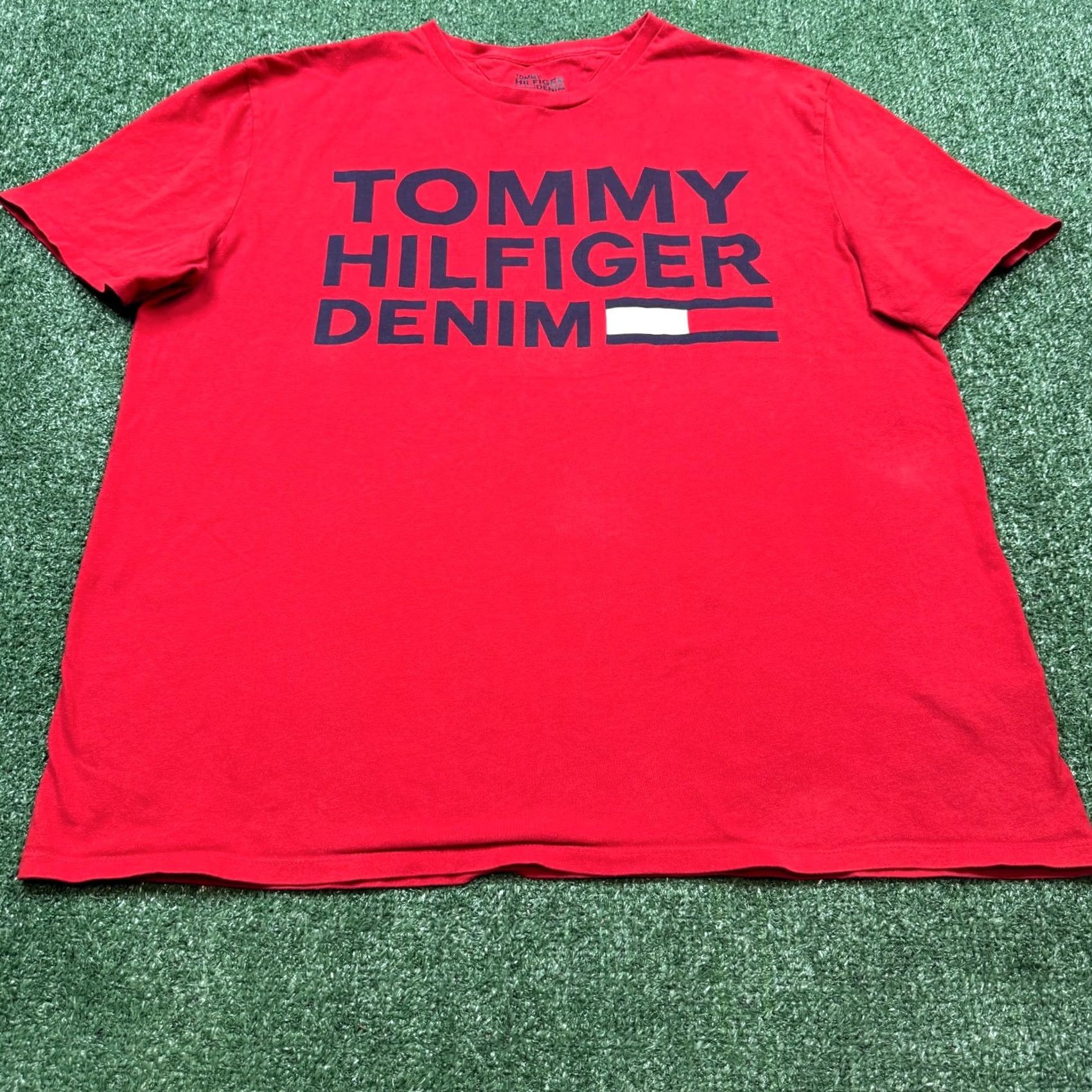 Tommy Hilfiger Tommy Hilfiger T-Shirt Men's XL Red Short Sleeve Crew Neck Logo Casual Tee Size US XL / EU 56 / 4 - 3 Thumbnail