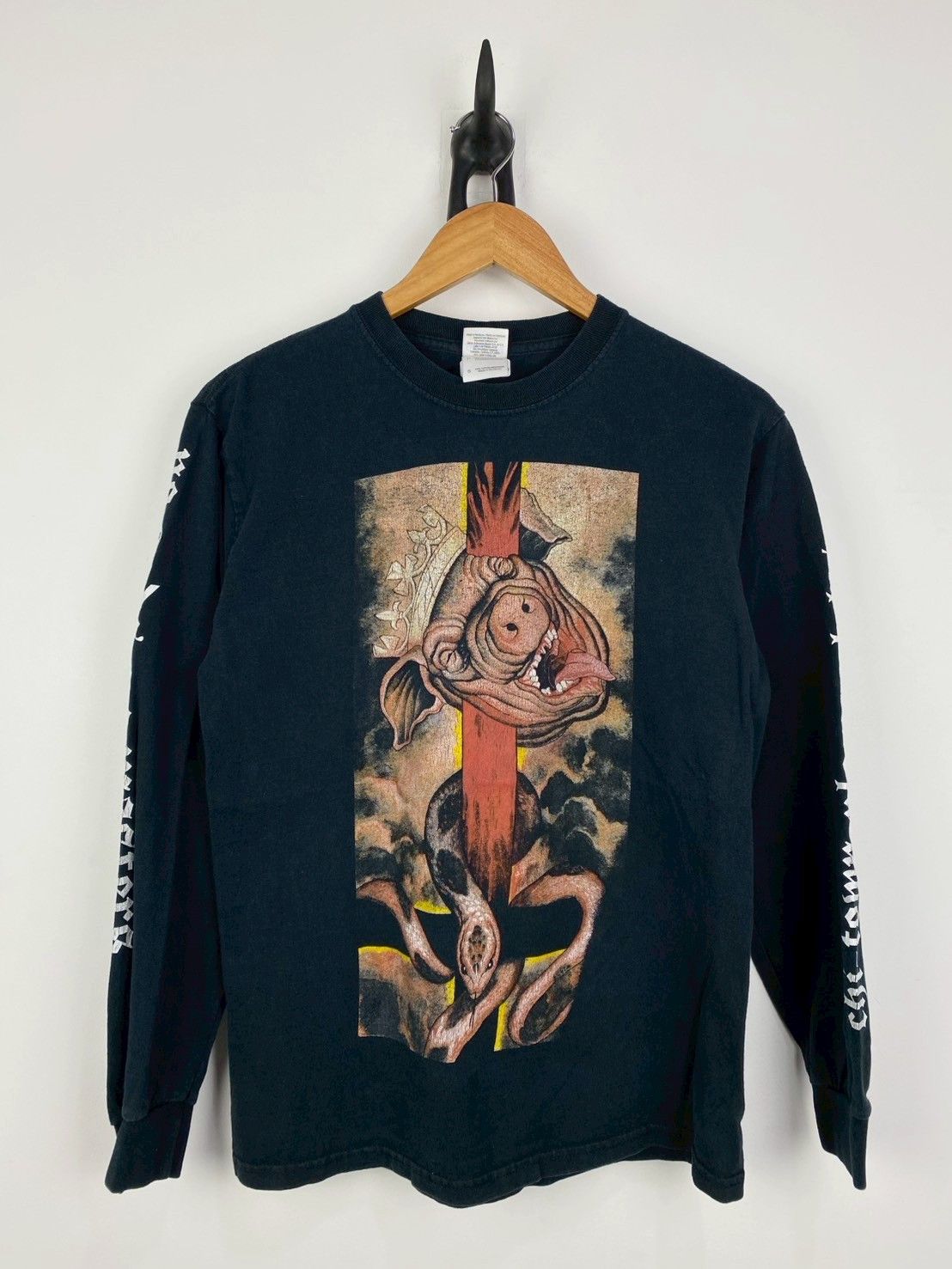 Vintage Harm's Way No God No Master Long Sleeves T-Shirts DO1200 Size US S / EU 44-46 / 1 - 2 Thumbnail