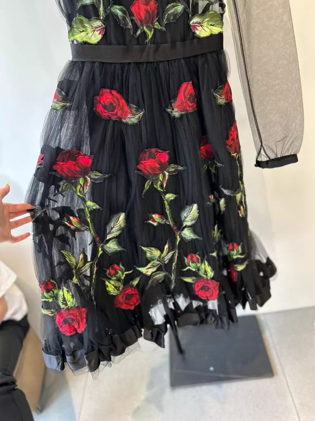 Dolce & Gabbana DG Runway Full Embroidered Tulle Dress Mint 38 Size XS / US 0-2 / IT 36-38 - 3 Thumbnail