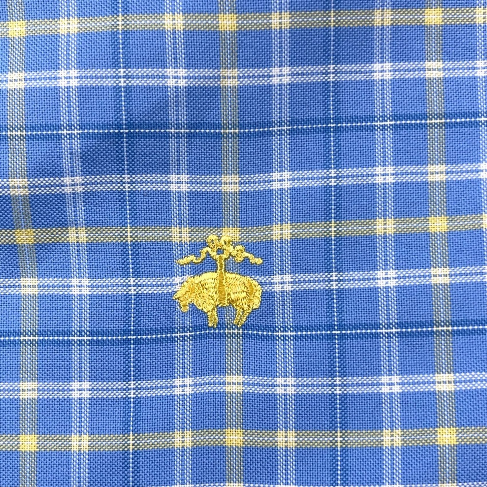 Brooks Brothers Brooks Brothers Button-Up Shirt Men L Blue Plaid OCBD Button-Front Casual Dress Shirt Size 42R - 3 Thumbnail