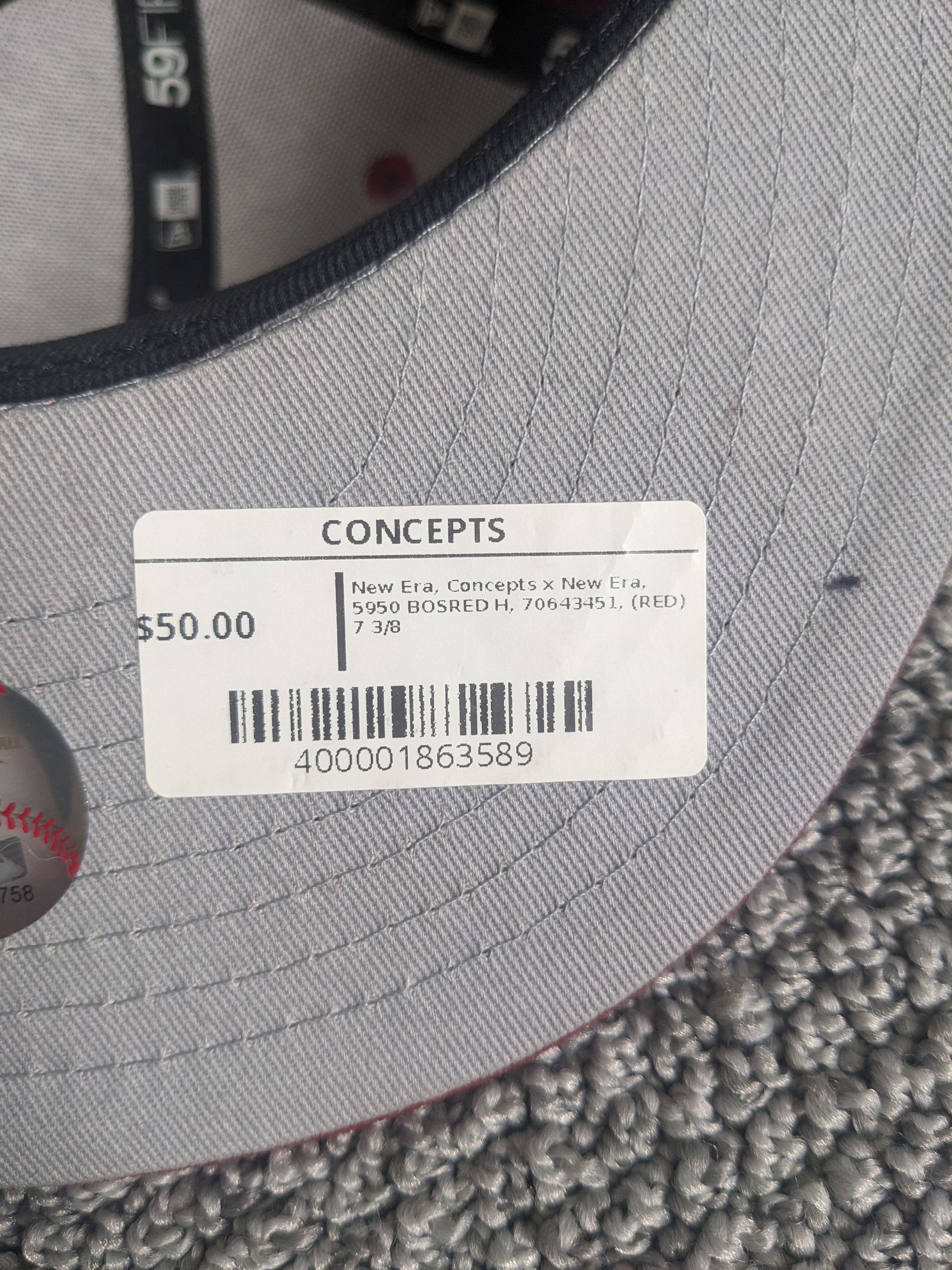 CNCPTS × New Era New Era x Concepts - Boston Red Sox 59Fifty Hat Size 7 3/8th Size ONE SIZE - 4 Thumbnail
