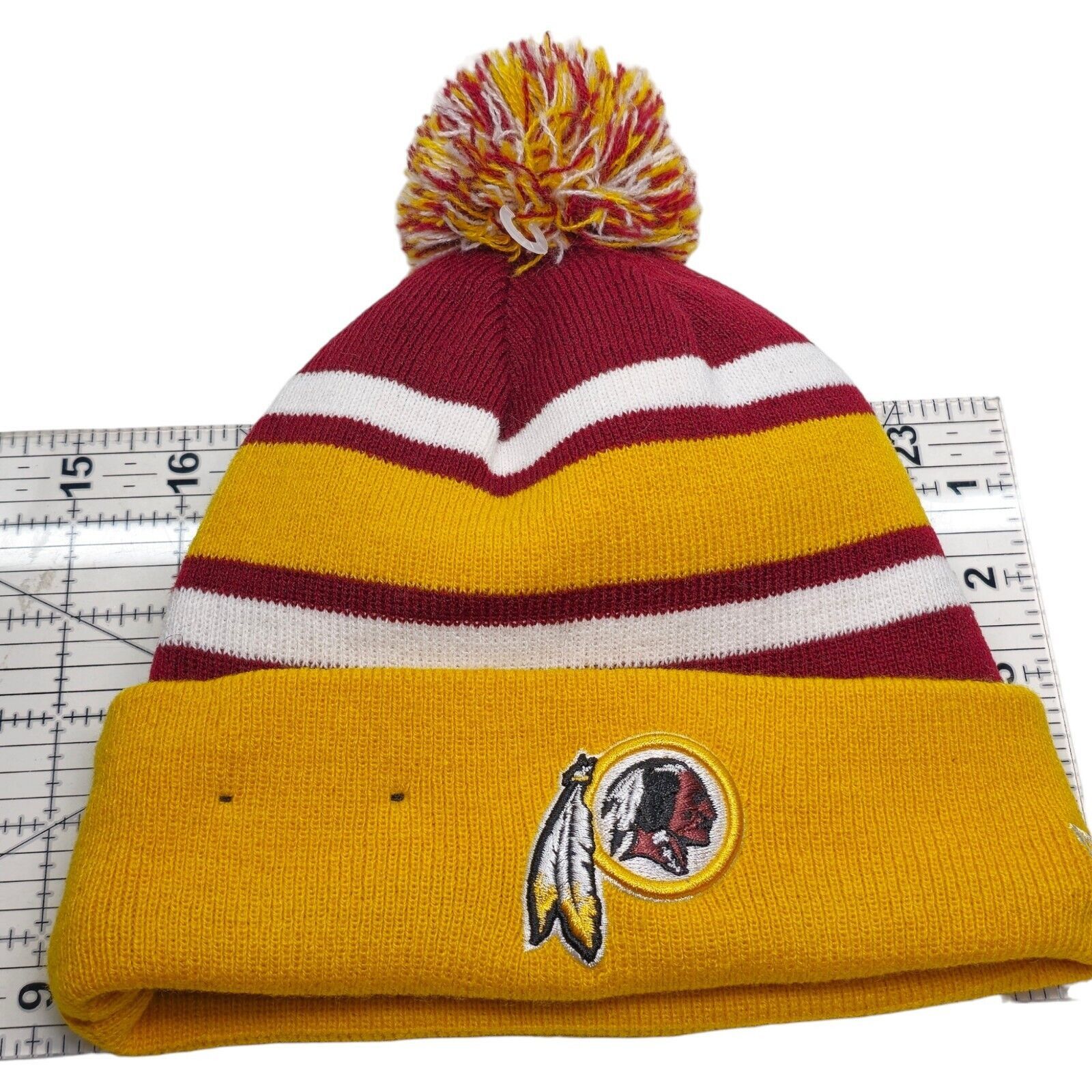 New Era NewEra Washington Redskins NFL Youth Knit Hat Cap Pom Beanie Size ONE SIZE - 6 Thumbnail