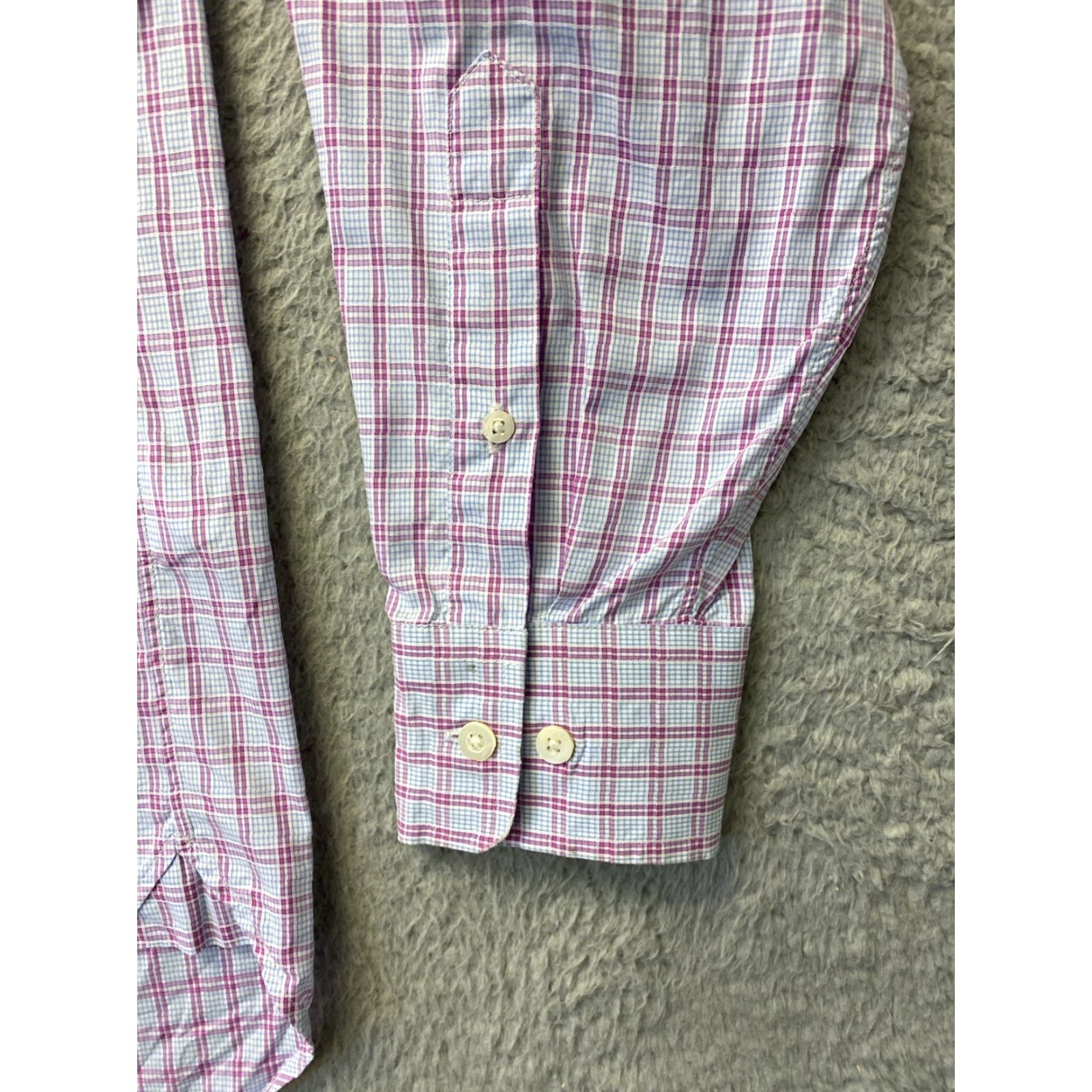 Faconnable Façonnable Shirt Mens Size L Pink Plaid Casual Button Up Long Sleeve /73-74 Size US L / EU 52-54 / 3 - 7 Thumbnail