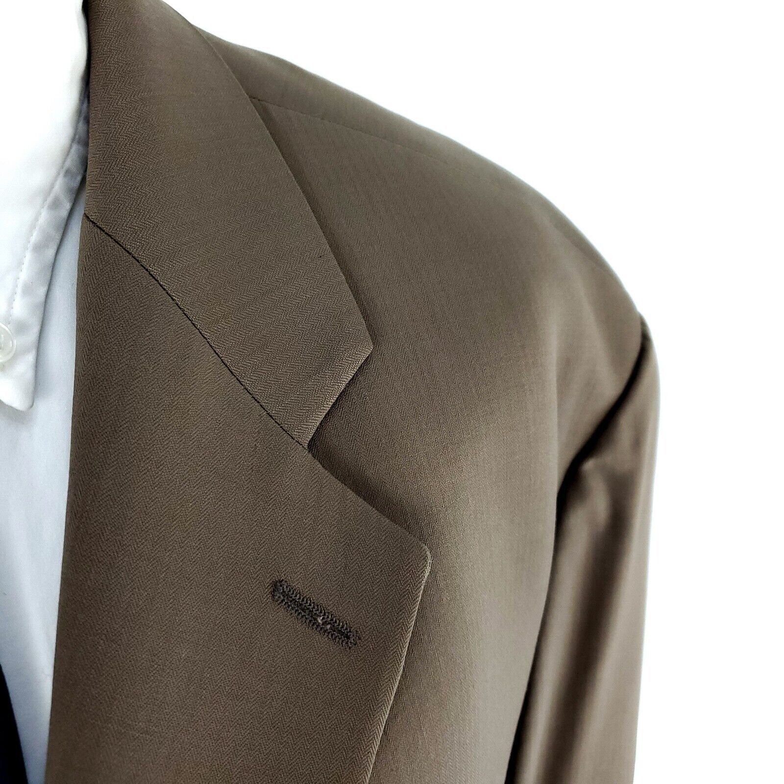 Chaps Ralph Lauren Chaps Ralph Lauren Wool Cashmere 3 Button Blazer 46L Brown H Size 46L - 2 Thumbnail