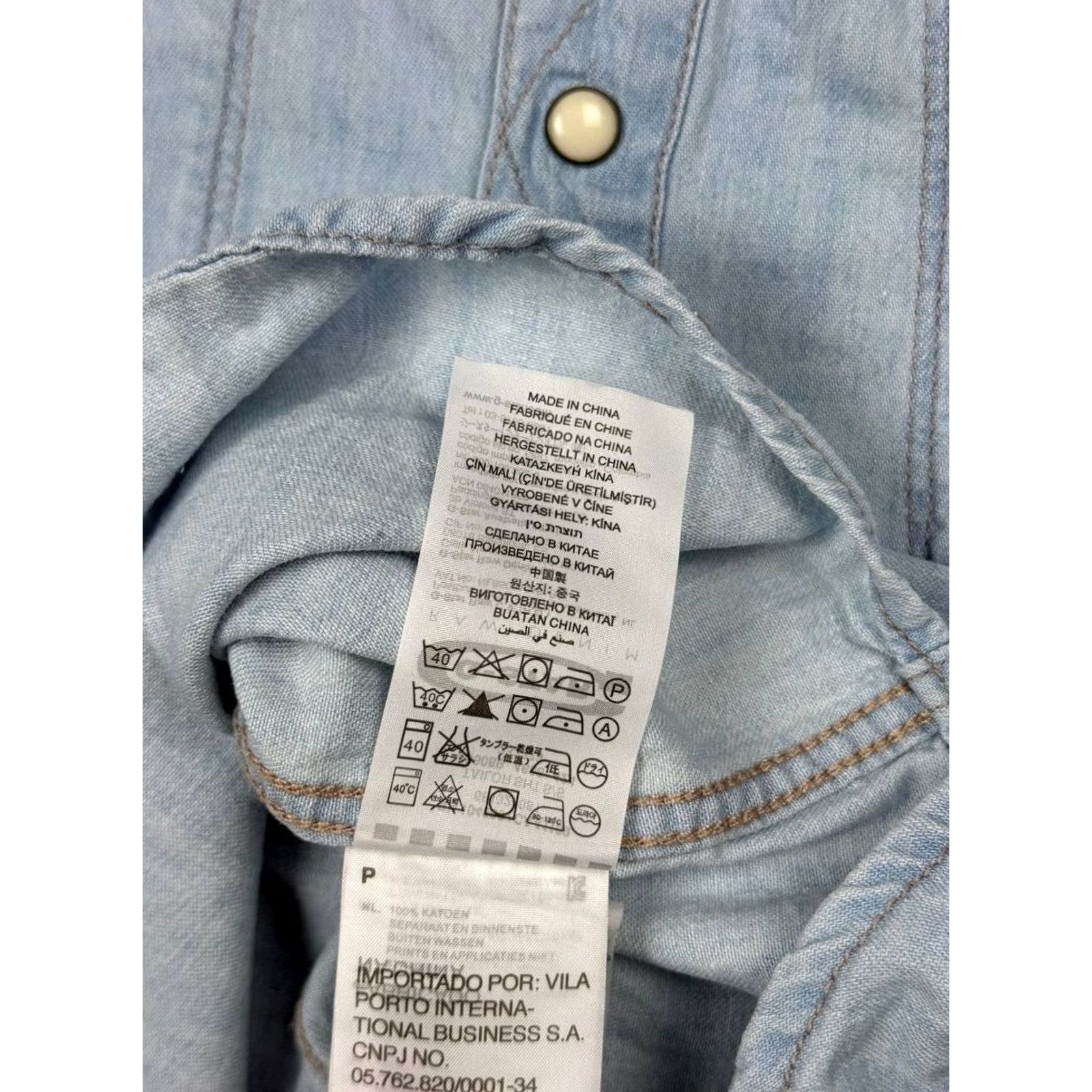 G-Star G-Star Raw Tailor Denim Shirt Short Sleeve Button-Up Men L Blue Size US L / EU 52-54 / 3 - 7 Thumbnail