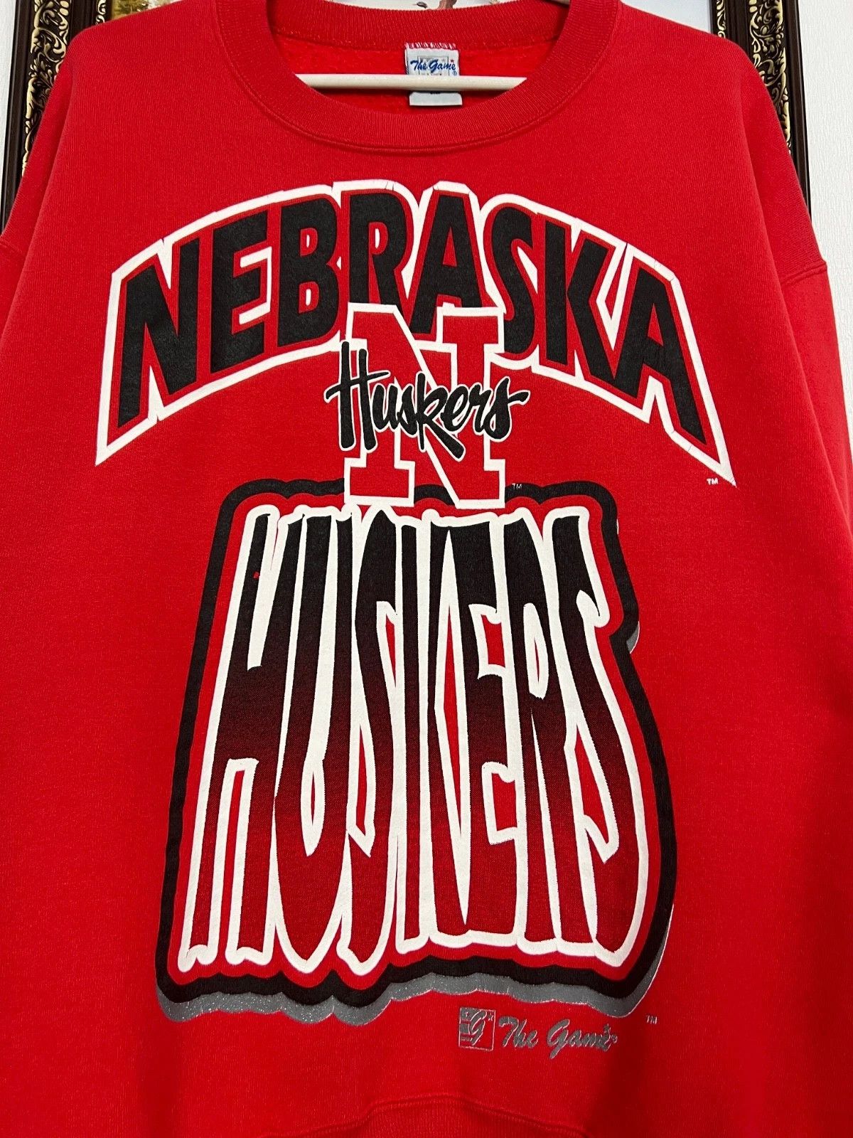 Vintage Vintage Nebraska Huskers Sweatshirt NCAA Jacket Crewneck Size US L / EU 52-54 / 3 - 3 Thumbnail