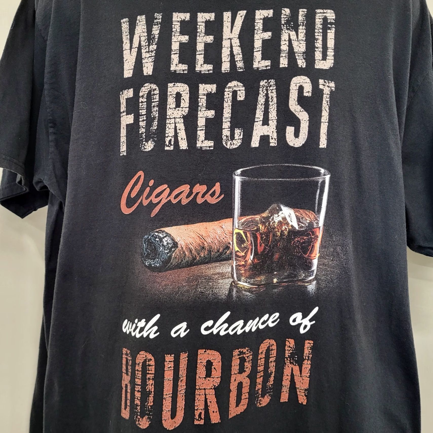 Port & Company Port & Company Shirt Mens XXL Black Weekend Forecast Cigars with Chance Bourbon Causal Size US XXL / EU 58 / 5 - 6 Thumbnail