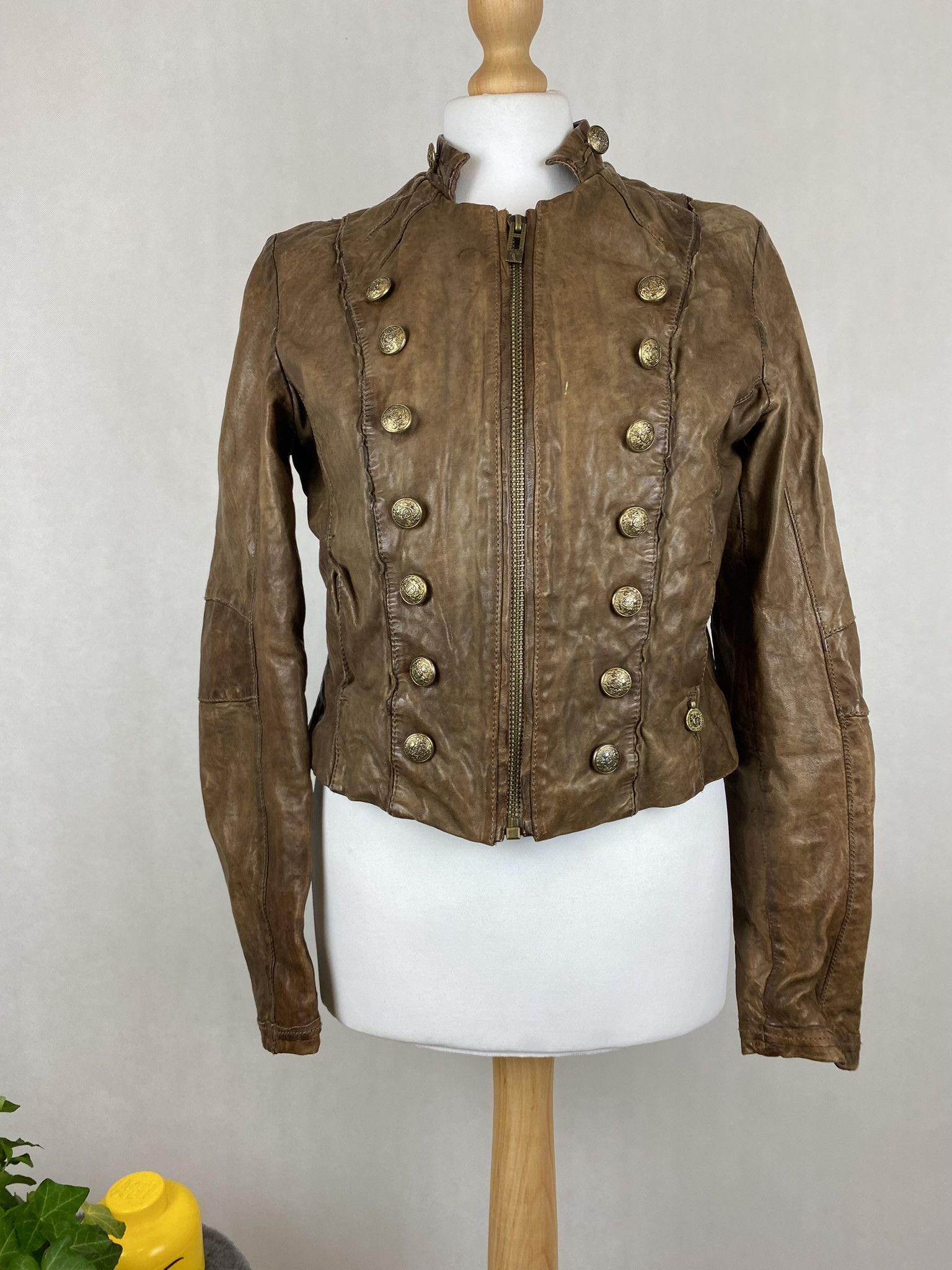 Genuine Leather × Vintage real leather jacket vintage vera pelle tailored pins zip Size M / US 6-8 / IT 42-44 - 2 Thumbnail