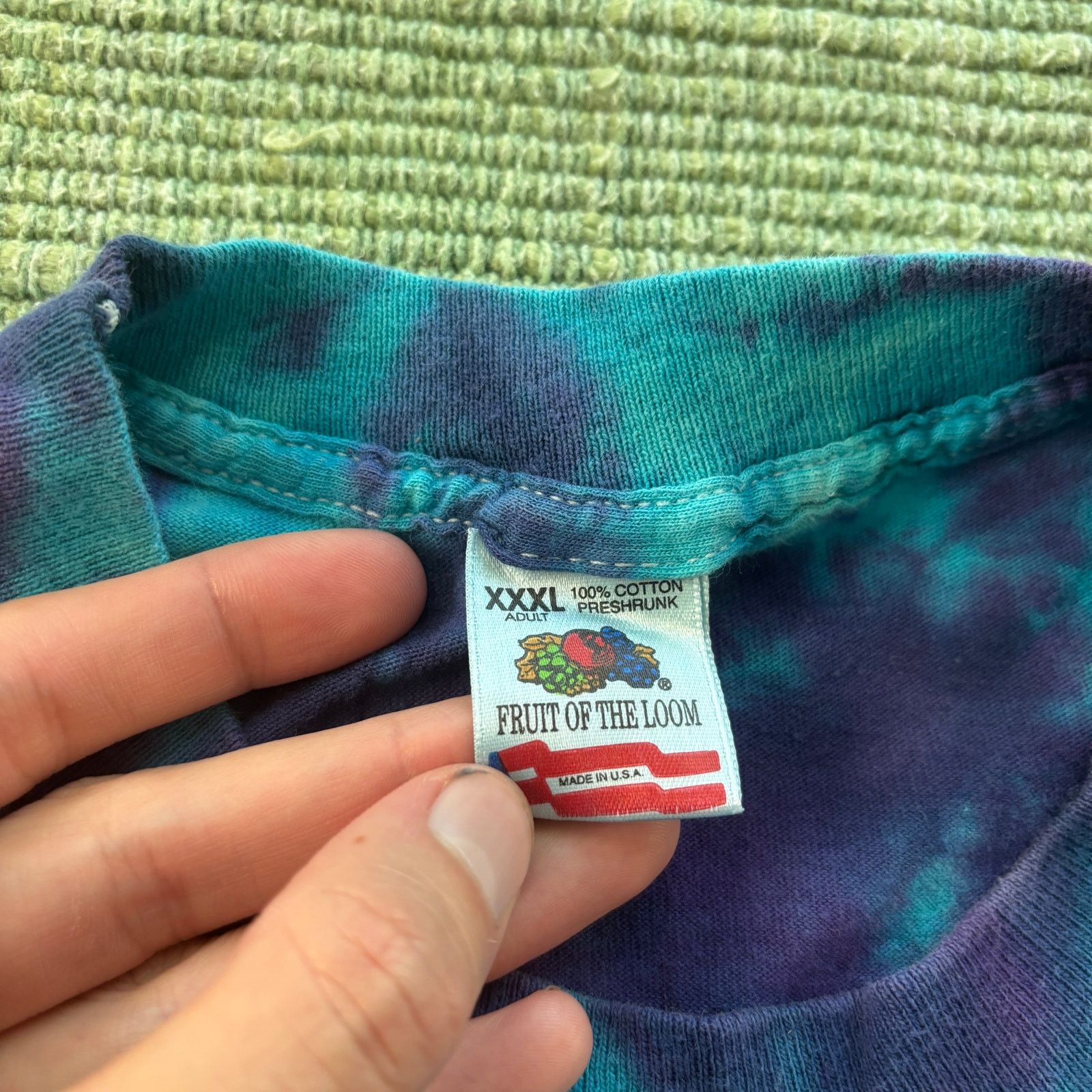 Fruit Of The Loom × Vintage Vintage 1990s Tie Dye Single Stitched Hippie Art Tee Sz XXL Size US XXL / EU 58 / 5 - 3 Thumbnail