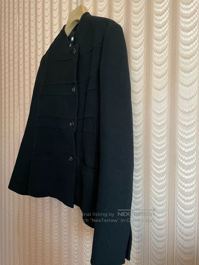 Issey Miyake Issey Miyake Black Wool Coat Jacket Size S / US 4 / IT 40 - 3 Thumbnail