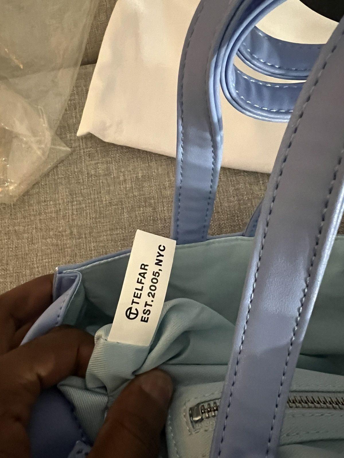 Telfar Telfar Shopping Bag Medium Cerulean Size ONE SIZE - 7 Thumbnail
