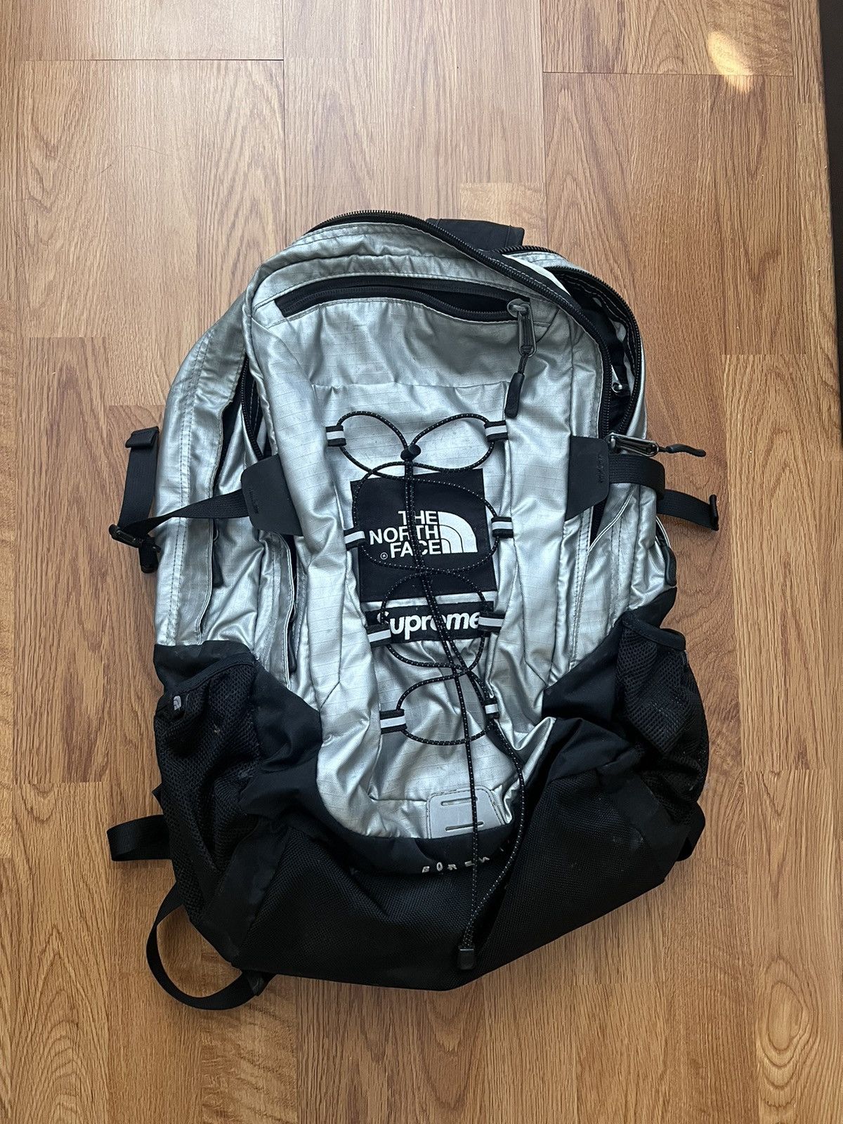 Supreme SUPREME X TNF Silver Borealis Backpack | Grailed