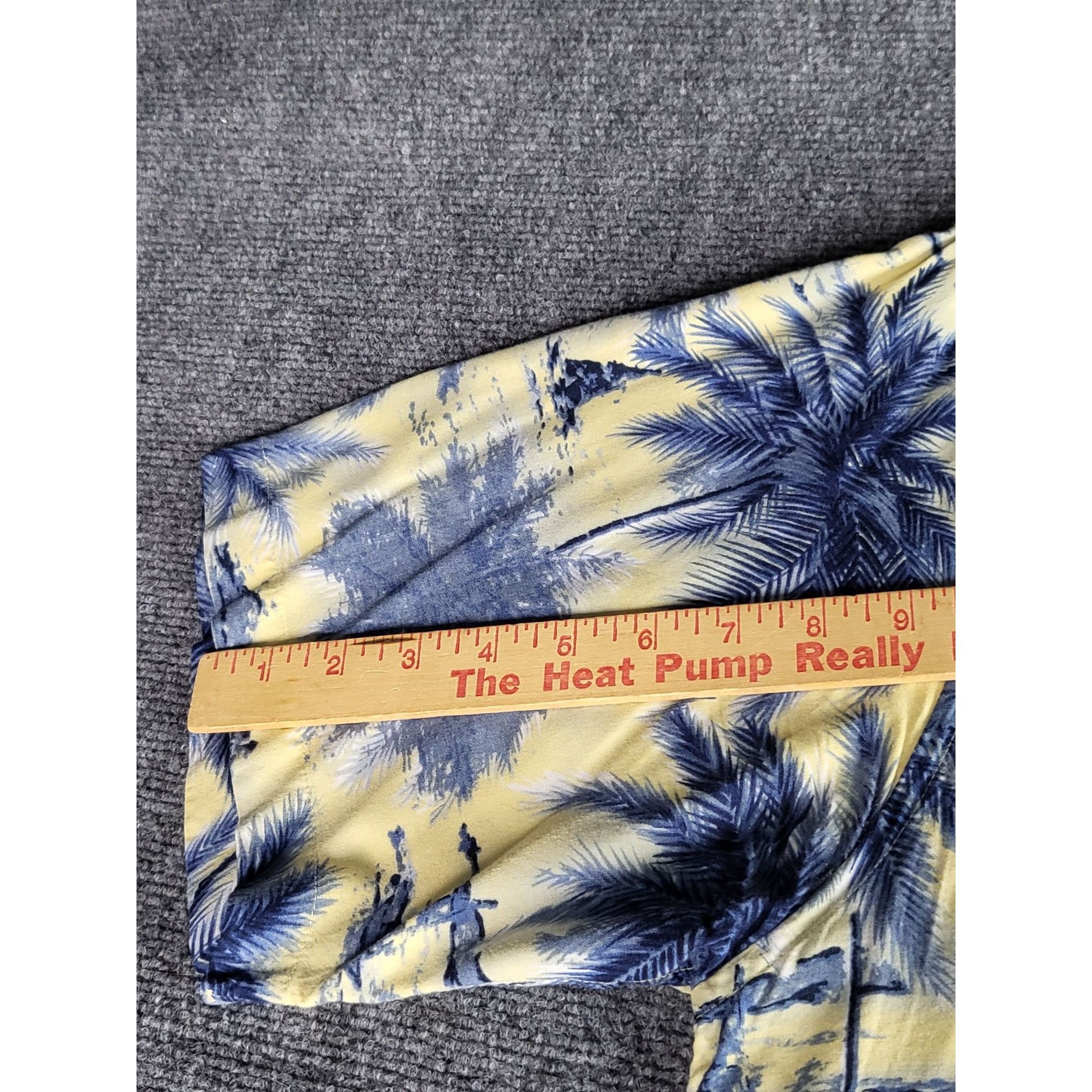 Pierre Cardin Pierre Cardin Button Up Shirt Men Sz L Yellow Blue Palm Tree Size US L / EU 52-54 / 3 - 6 Thumbnail