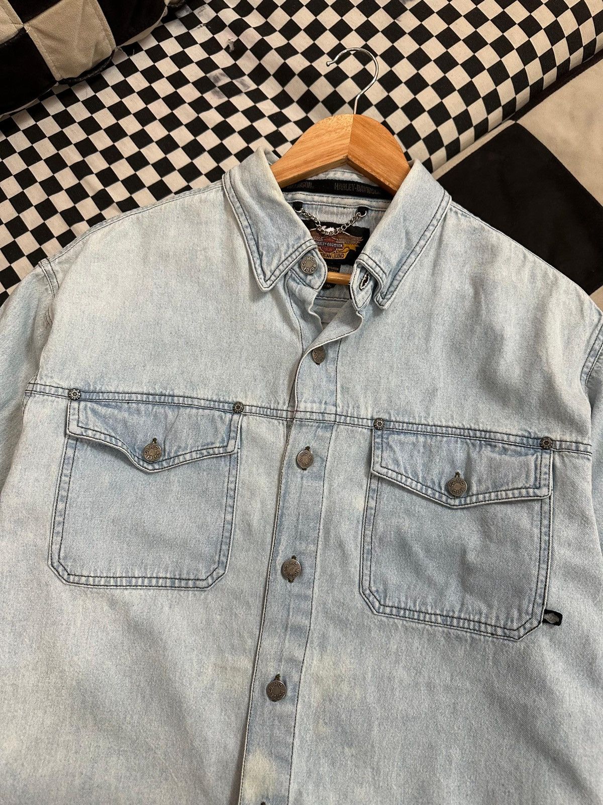 Harley Davidson VINTAGE HARLEY DAVIDSON BUTTON UP SHIRT Size US L / EU 52-54 / 3 - 2 Thumbnail
