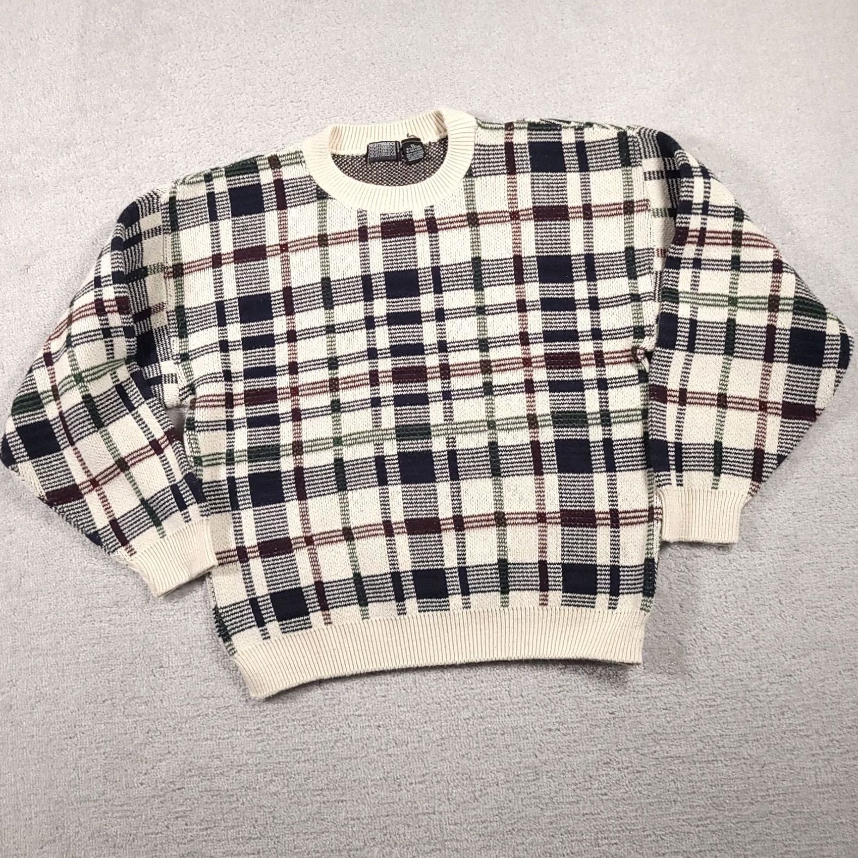 Vintage VINTAGE Knightsbridge Sweater Mens XL Knit Grandpa Cosby Y2K Plaid Made In USA Mens Sweater Size US XL / EU 56 / 4 - 2 Thumbnail