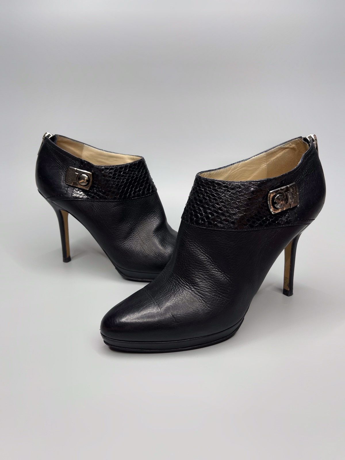 Jimmy Choo Jimmy Choo Leather Heels Size US 7.5 / IT 37.5 - 1 Thumbnail