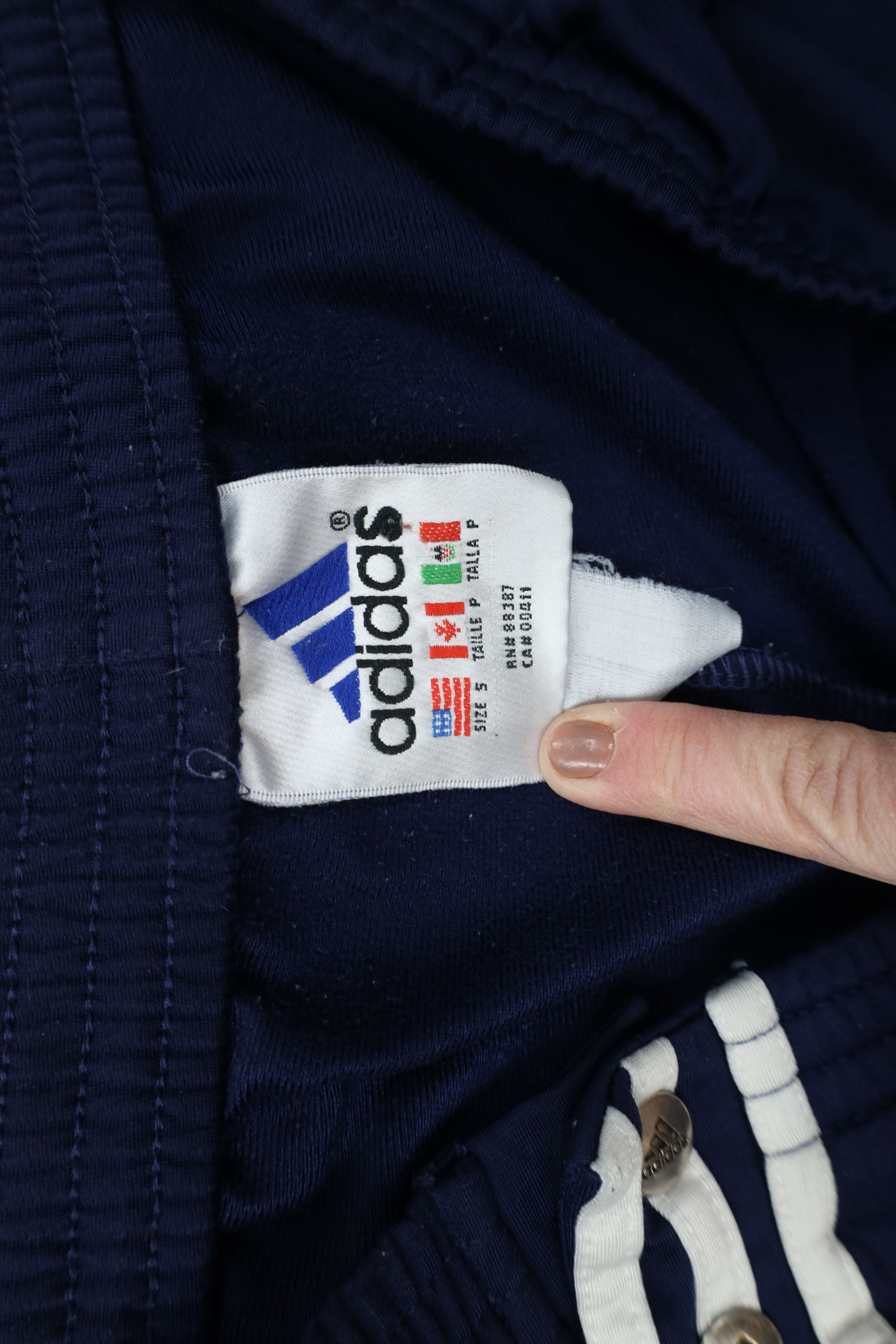 Adidas Vintage 90s Adidas Striped Wide Leg Tearaway Pants Blue Size US 32 / EU 48 - 10 Thumbnail