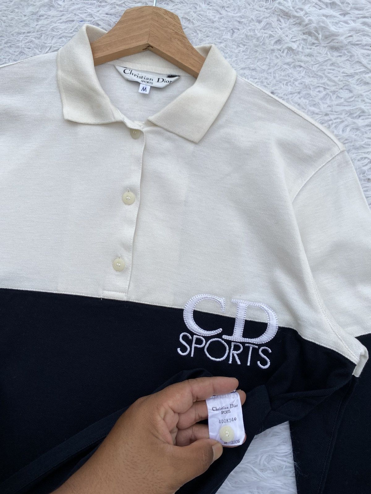 Christian Dior Monsieur Rare Vintage 90s Christian Dior Sport Spellout Polo Shirt Size US M / EU 48-50 / 2 - 11 Thumbnail