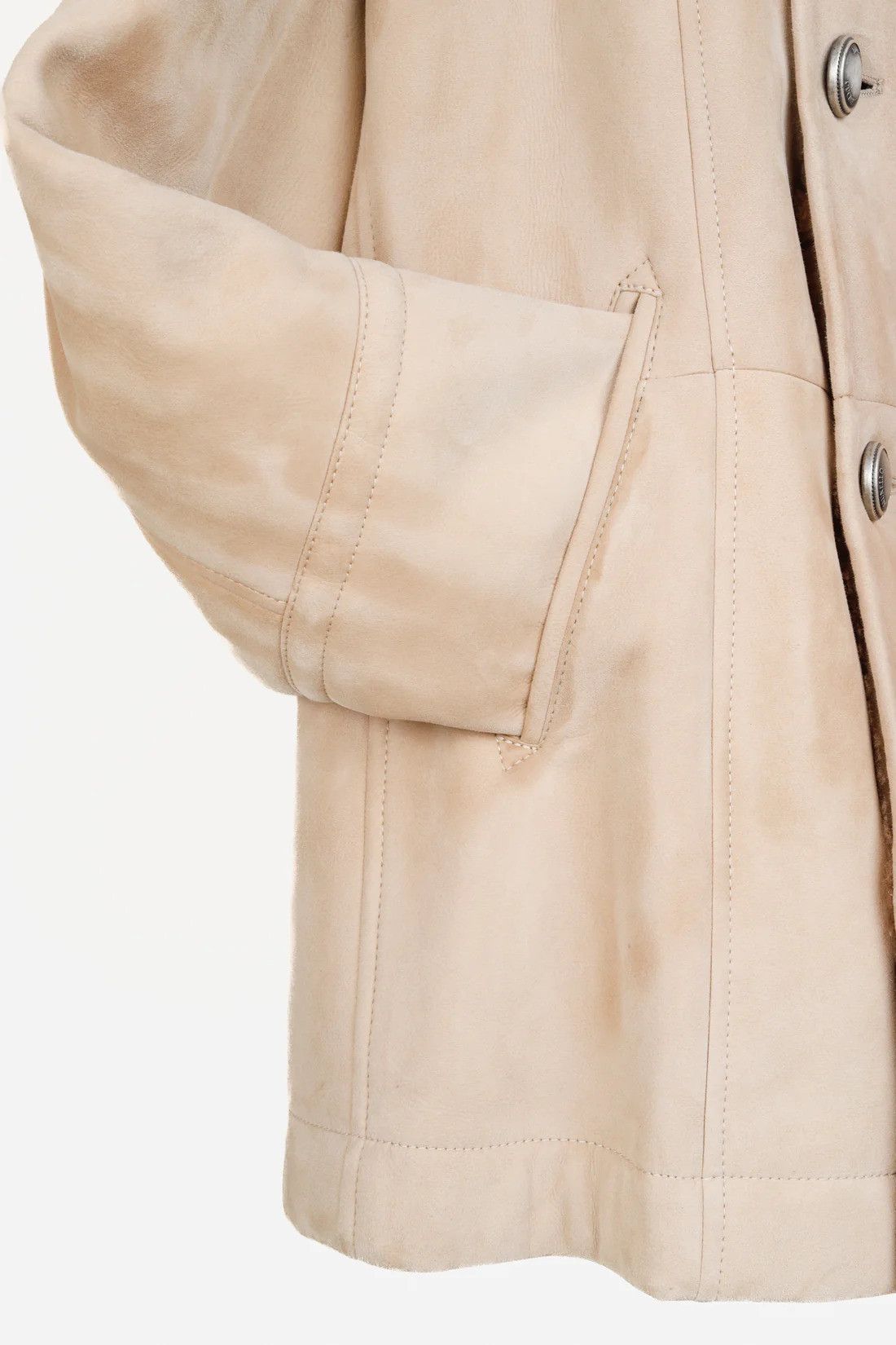 Brunello Cucinelli Brunello Cucinelli F/19 Straight Hair Shearling Pea Coat Size US S / EU 44-46 / 1 - 8 Thumbnail