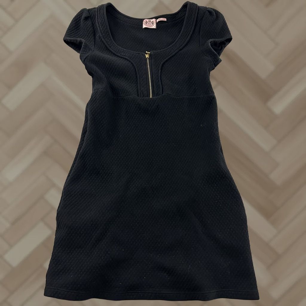 Juicy Couture Juicy Couture Front Zip Knee Length Dress Women's Small Black Size S / US 4 / IT 40 - 1 Thumbnail