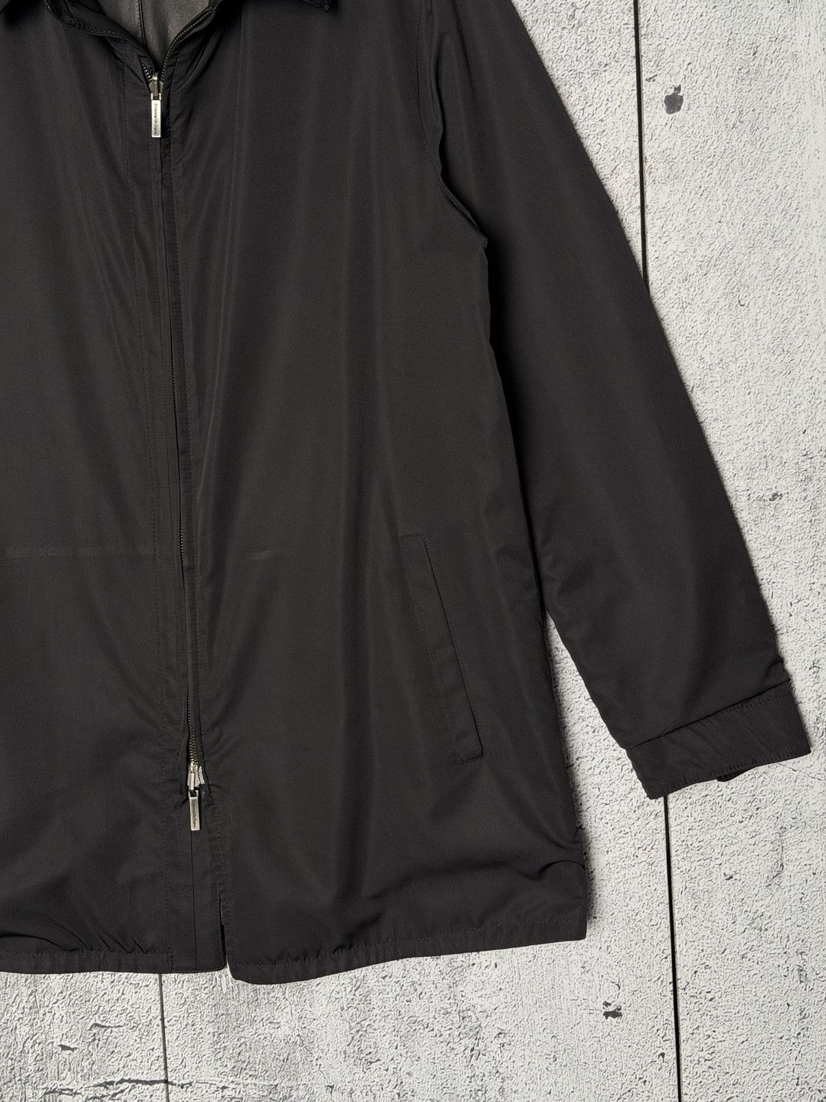 Ermenegildo Zegna Ermenegildo Zegna Mens Reversible Leather Zip-Up Coat Jacket Size US L / EU 52-54 / 3 - 16 Thumbnail