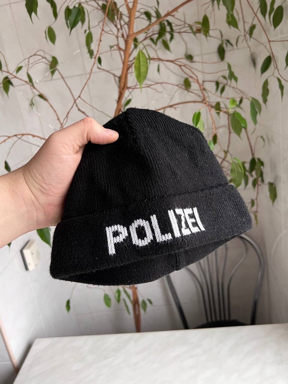 Vintage Vintage POLIZEI GERMANY 90s Knit Hat Vetements Style Police Size ONE SIZE - 4 Thumbnail