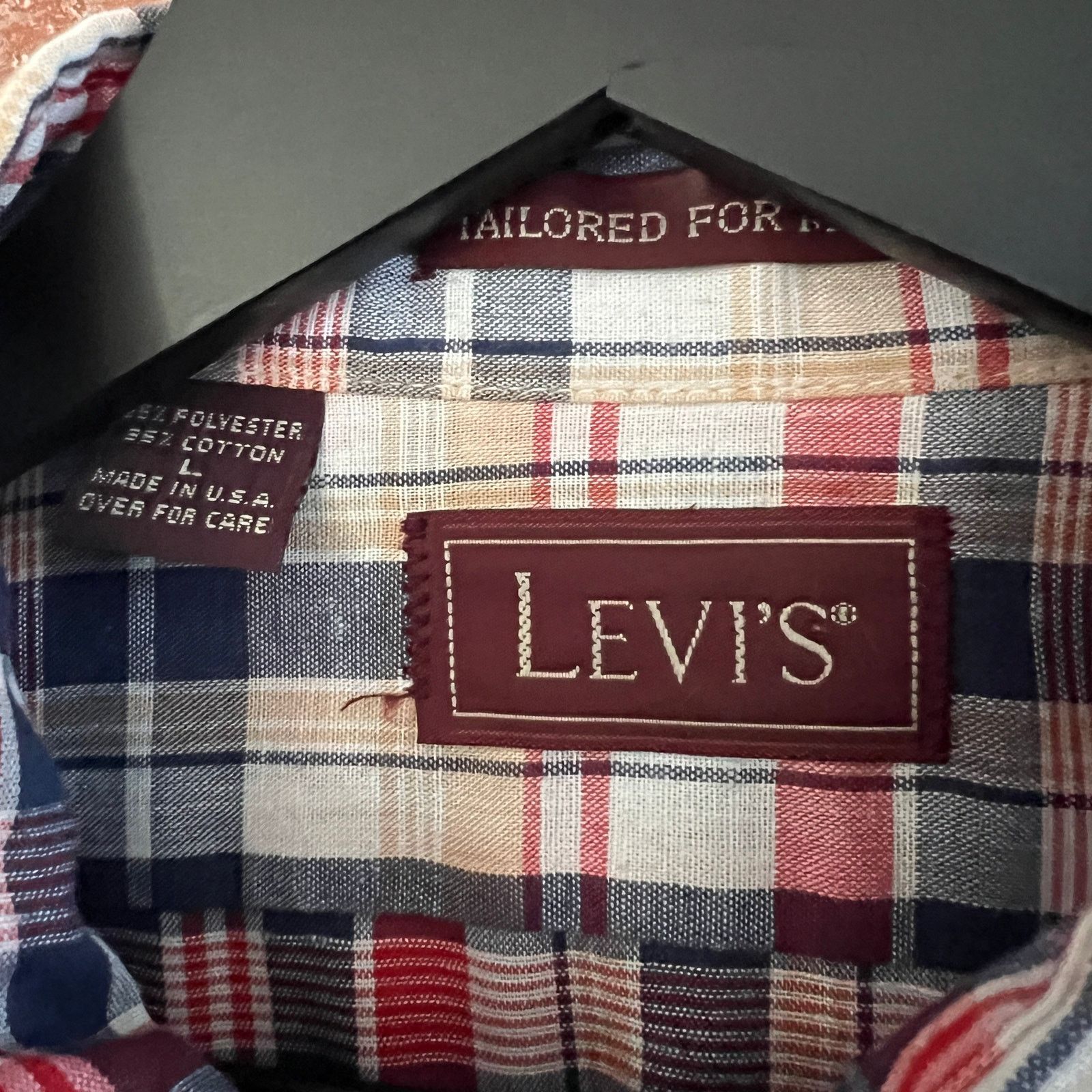 Levi's VTG 80s Levi's Men's Plaid Shirt MADE IN USA L 22x31 Size US L / EU 52-54 / 3 - 4 Thumbnail