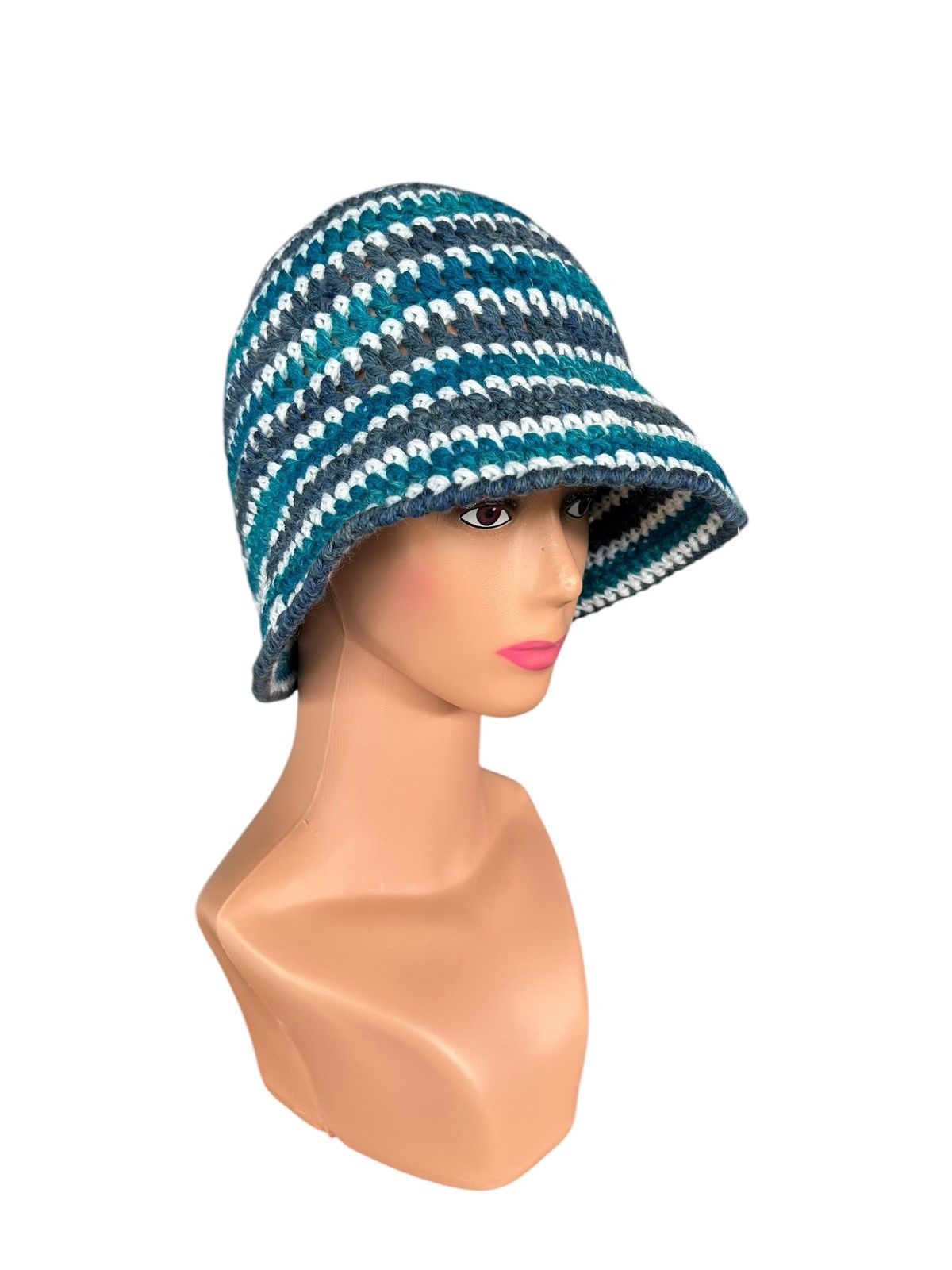 Japanese Brand × Kapital × Vintage Crochet Knitted handmade Bucket Hats Size ONE SIZE - 3 Thumbnail