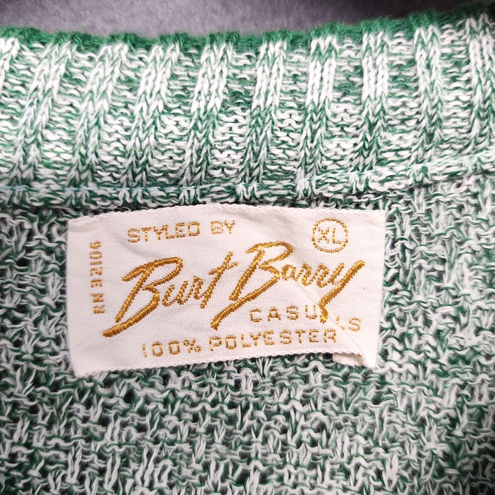 Vintage VINTAGE Burt Barry Casuals Sweater Womens XL Green Short Sleeve Knit Crewneck Size XL / US 12-14 / IT 48-50 - 3 Thumbnail
