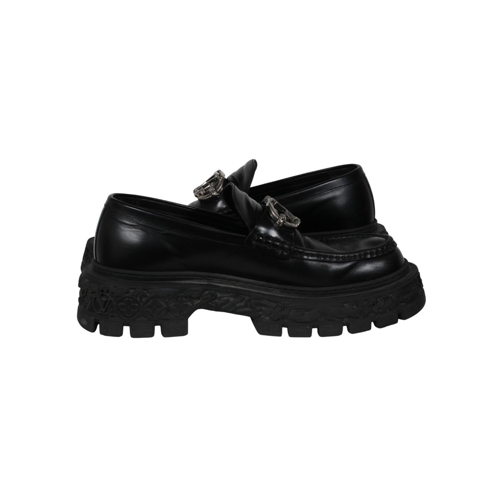 Louis Vuitton Baroque Loafers Black Leather Size US 11 / EU 44 - 11 Thumbnail