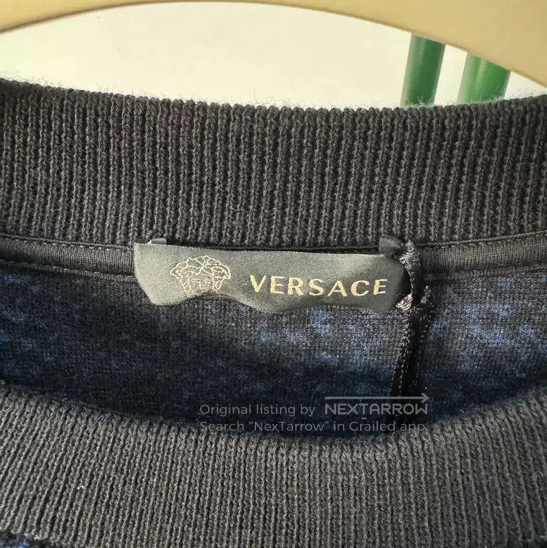 Versace Versace Black Cotton Floral Print Sweatshirt . Size US S / EU 44-46 / 1 - 2 Thumbnail