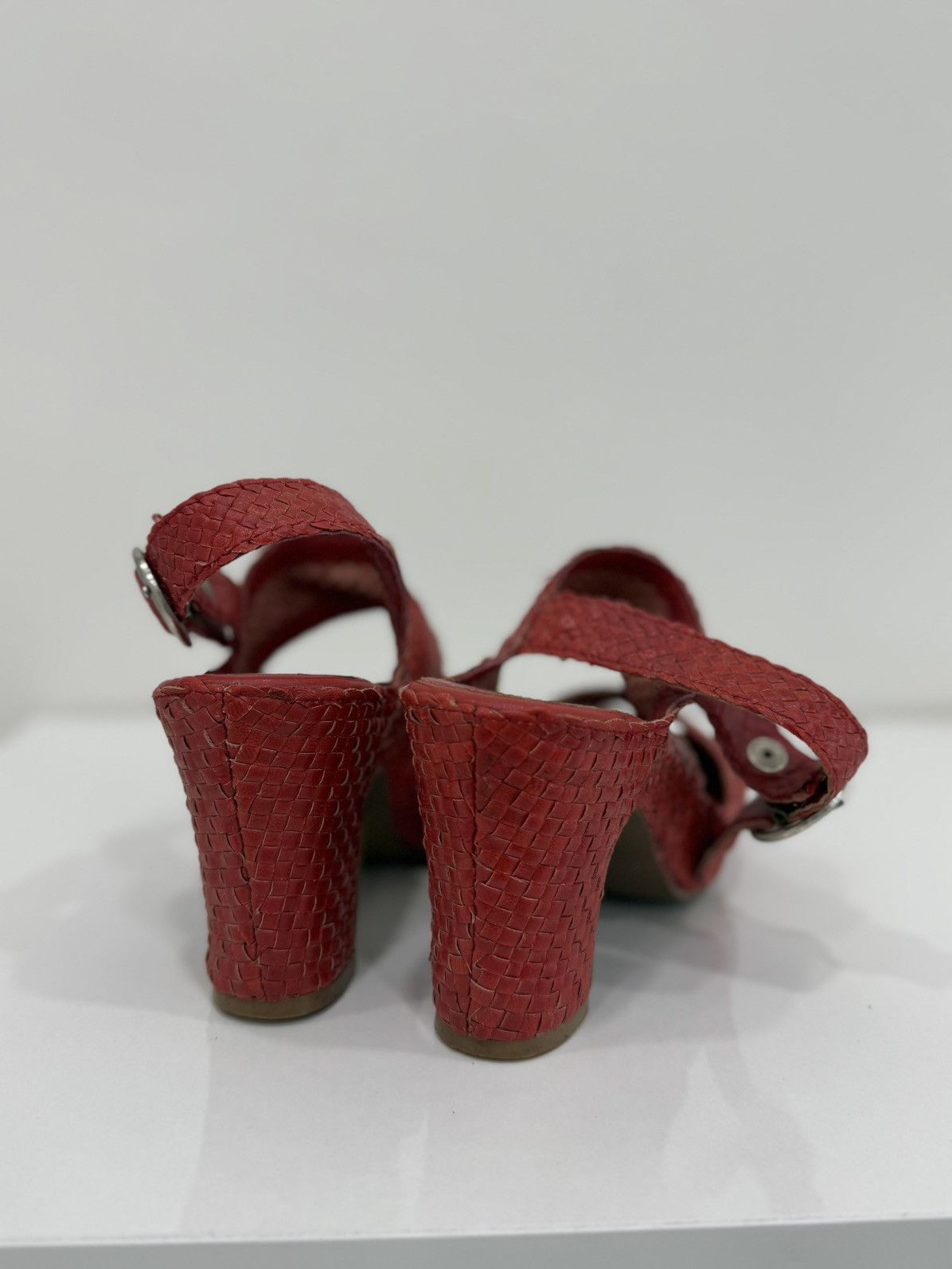 Issey Miyake × Tsumori Chisato Tsumori Chisato By Issey Miyake Intrecciato Leather Heels Size US 6 / IT 36 - 4 Thumbnail