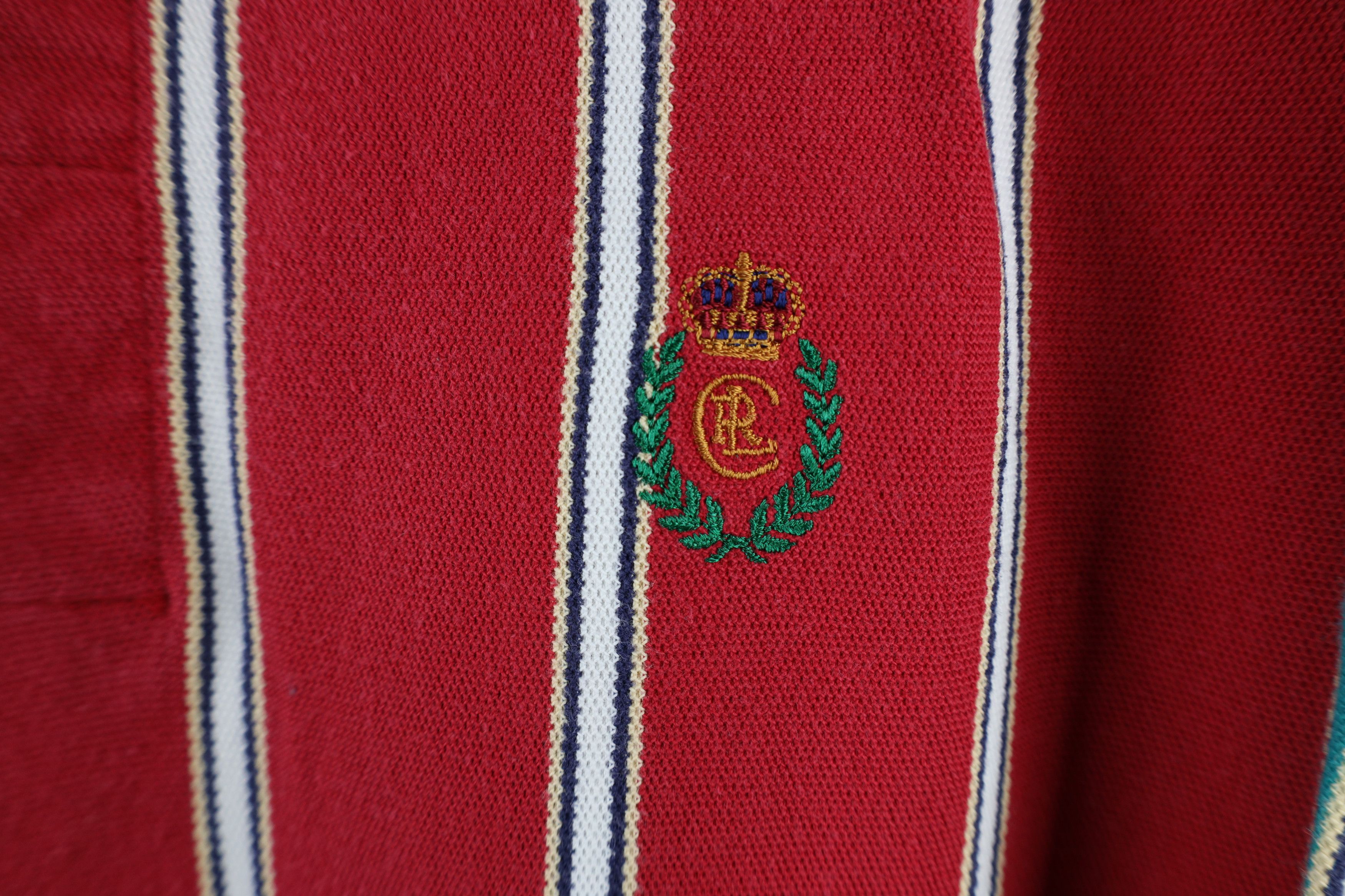 Ralph Lauren Vintage 90s Chaps Ralph Lauren Rainbow Striped Rugby Polo Size US L / EU 52-54 / 3 - 4 Thumbnail