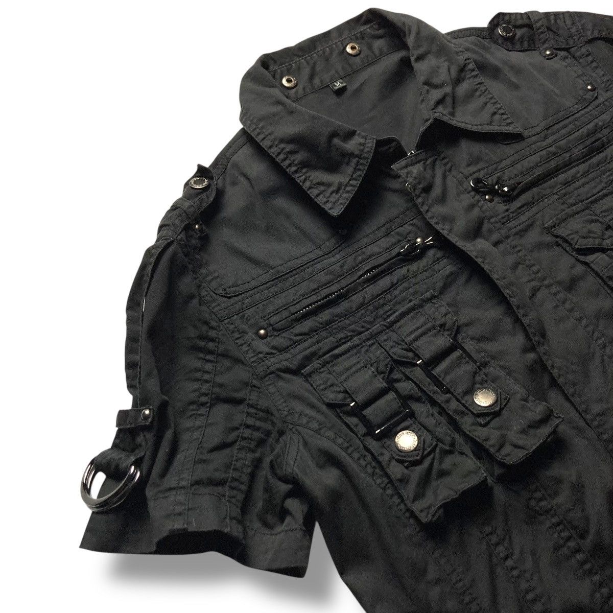 If Six Was Nine IN THE ATTIC BONDAGE PUNK GOTHIC SHORT SLEEVE JACKET Size US M / EU 48-50 / 2 - 4 Thumbnail