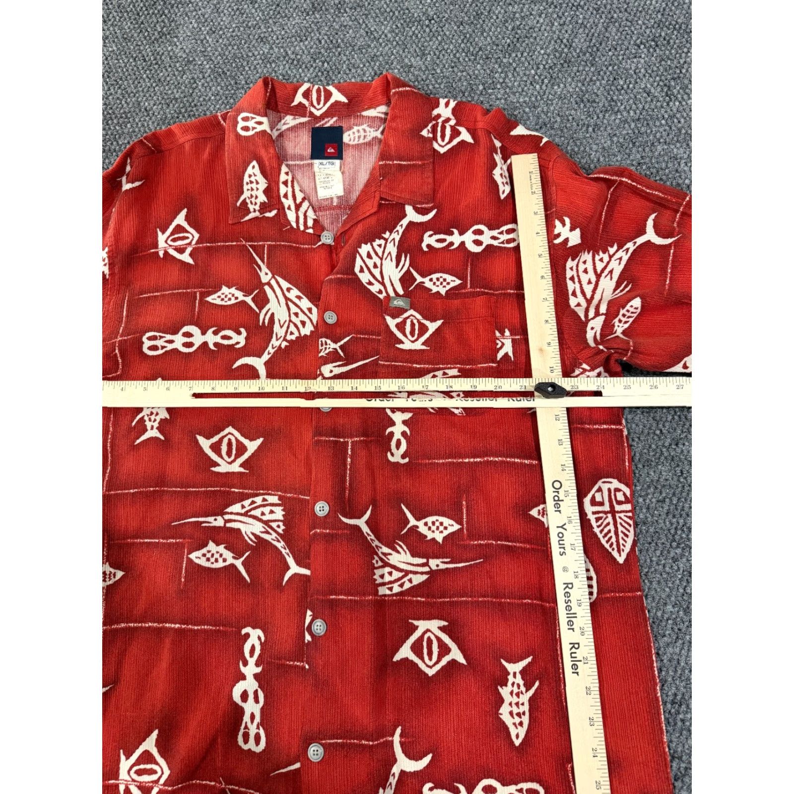 Quiksilver Quiksilver Shirt Button-Up Mens XL Red Hawaiian Tropical Fish Print Vintage Size US XL / EU 56 / 4 - 6 Thumbnail