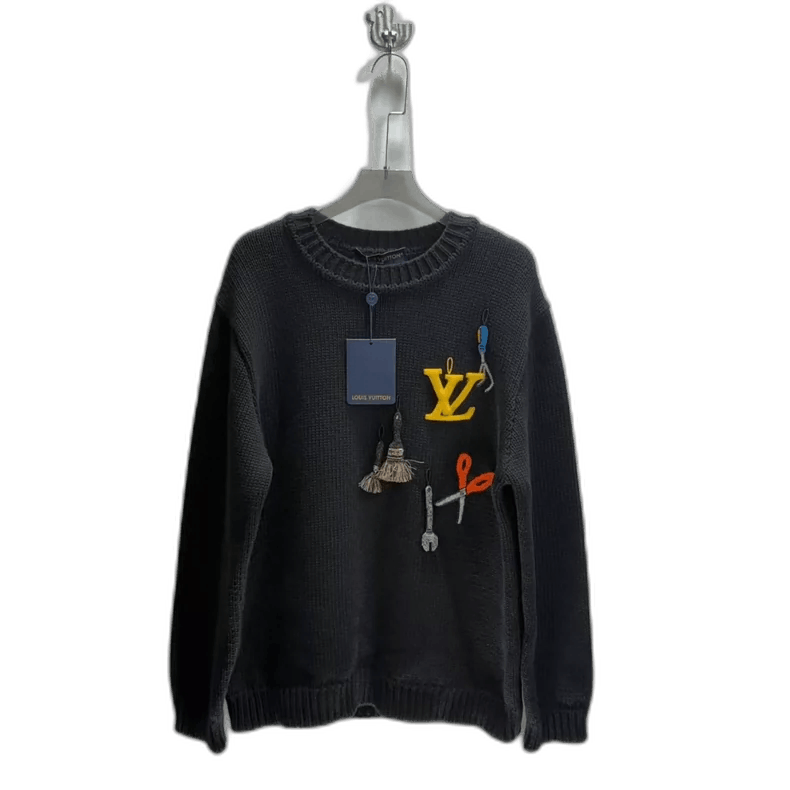 Louis Vuitton LV Louis Vuitton Black Long Sleeve Sweater-yf Size US M / EU 48-50 / 2 - 1 Thumbnail