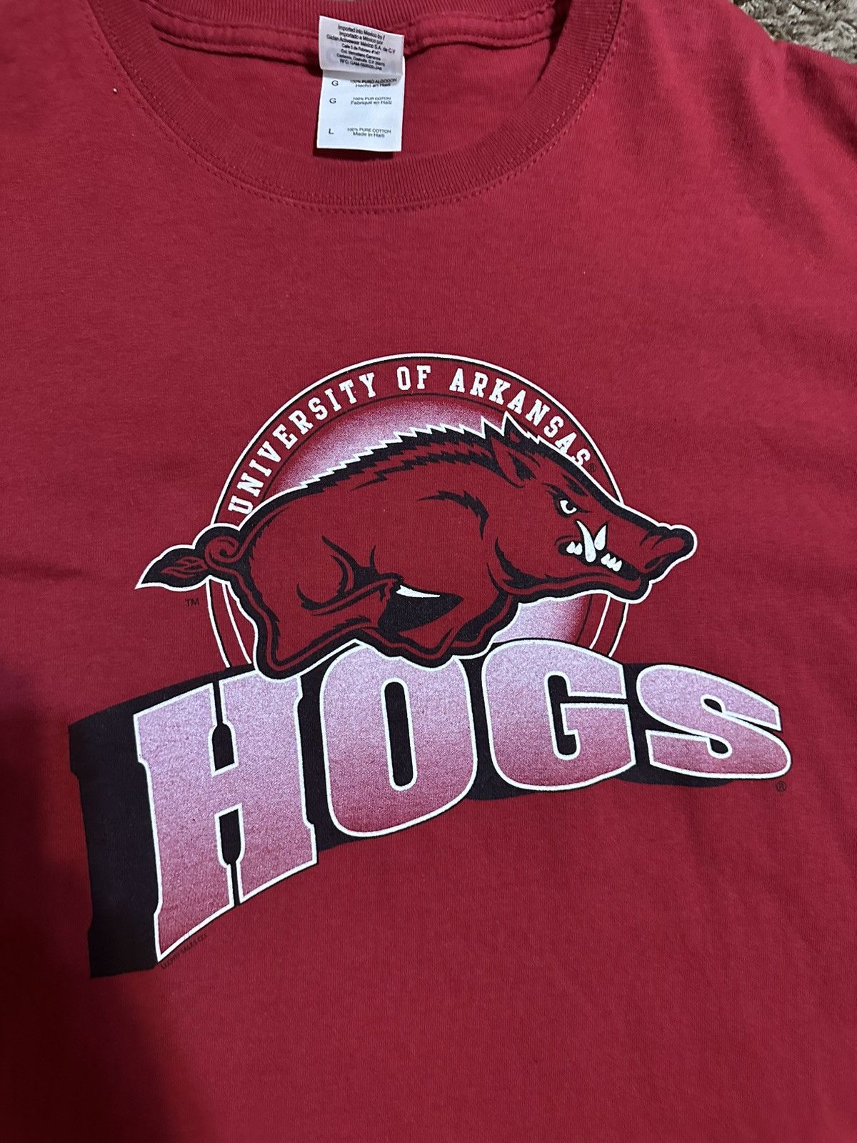 NCAA × Vintage Vintage NCAA Arkansas Razorbacks shirt 90s size large Size US L / EU 52-54 / 3 - 2 Thumbnail