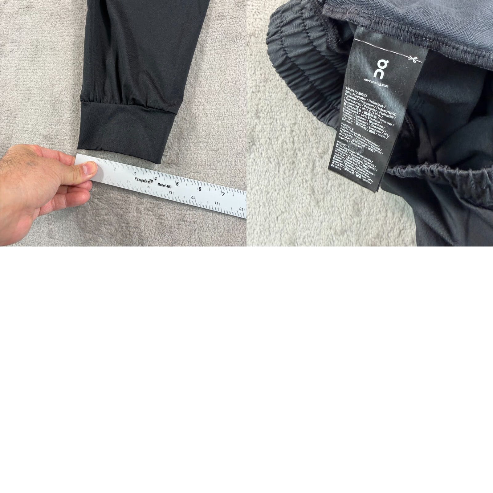 Vintage On Cloud Jogger Pants Black Women M Athletic Tapered Zip Pockets Reflective Windproof Wind Resistant Easy Care Size 32" / US 10 / IT 46 - 9 Thumbnail